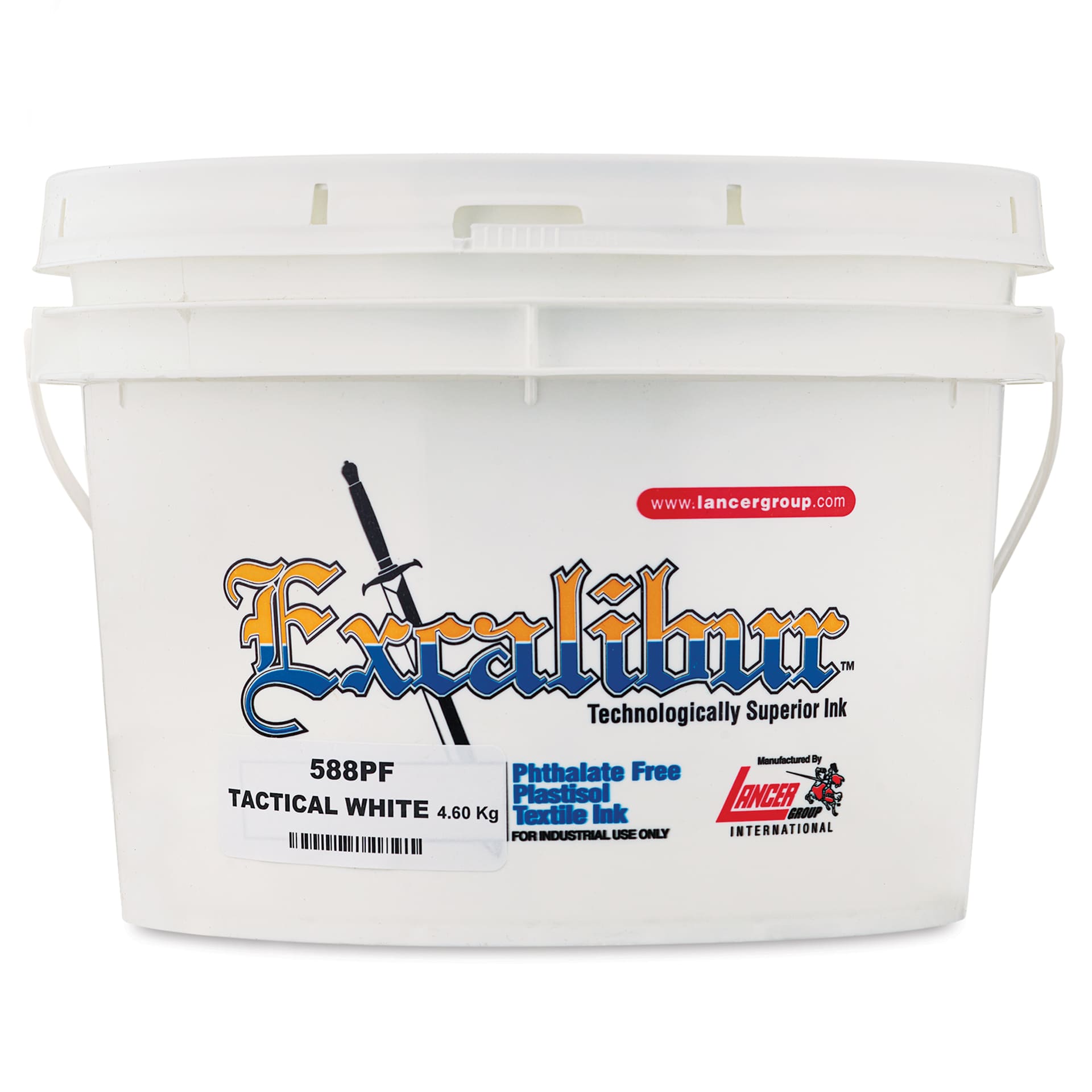 Excalibur 588 Tactical White Plastisol Ink - Gallon front
