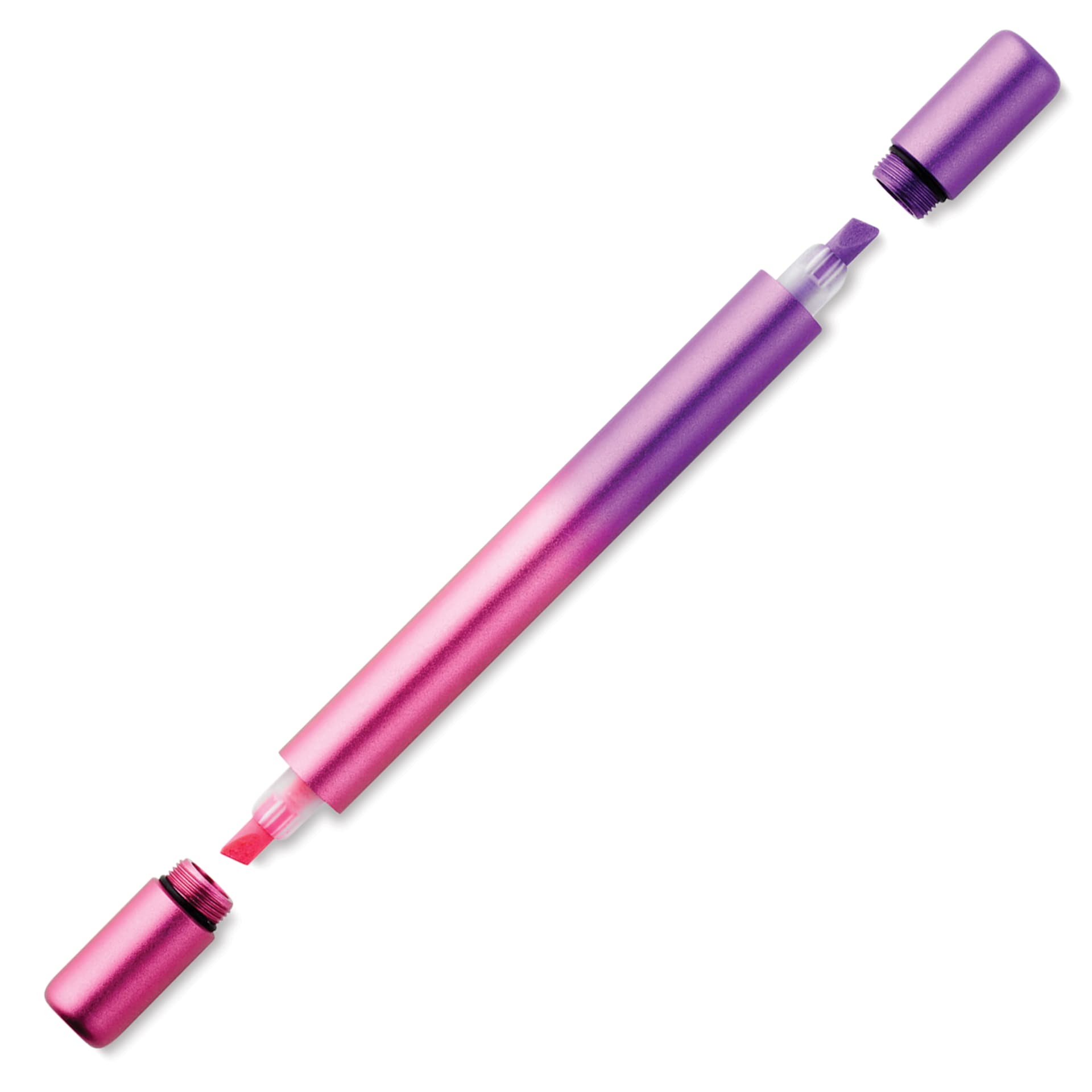 Tom's Studio Ori Infinity Dual Highlighter - Purple and Pink, caps off