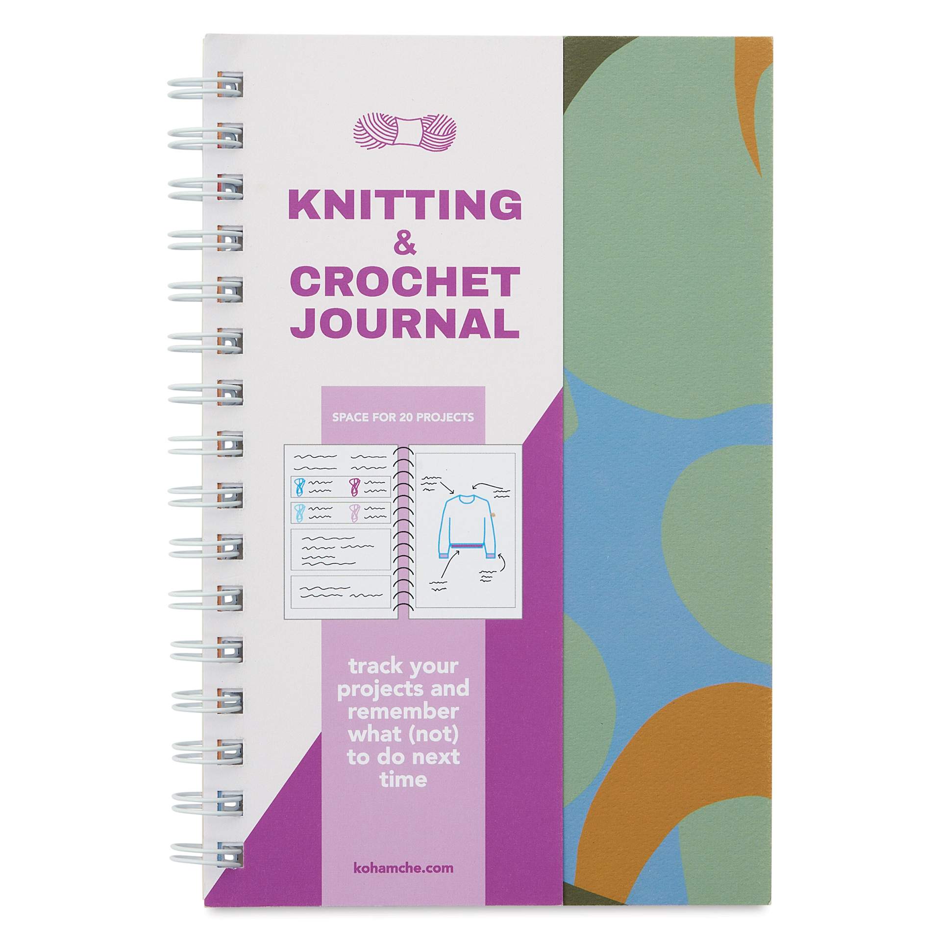 Kohamche Knitting and Crochet Project Journal - 5-1/2" x 8-1/2", 20 Pages, front cover