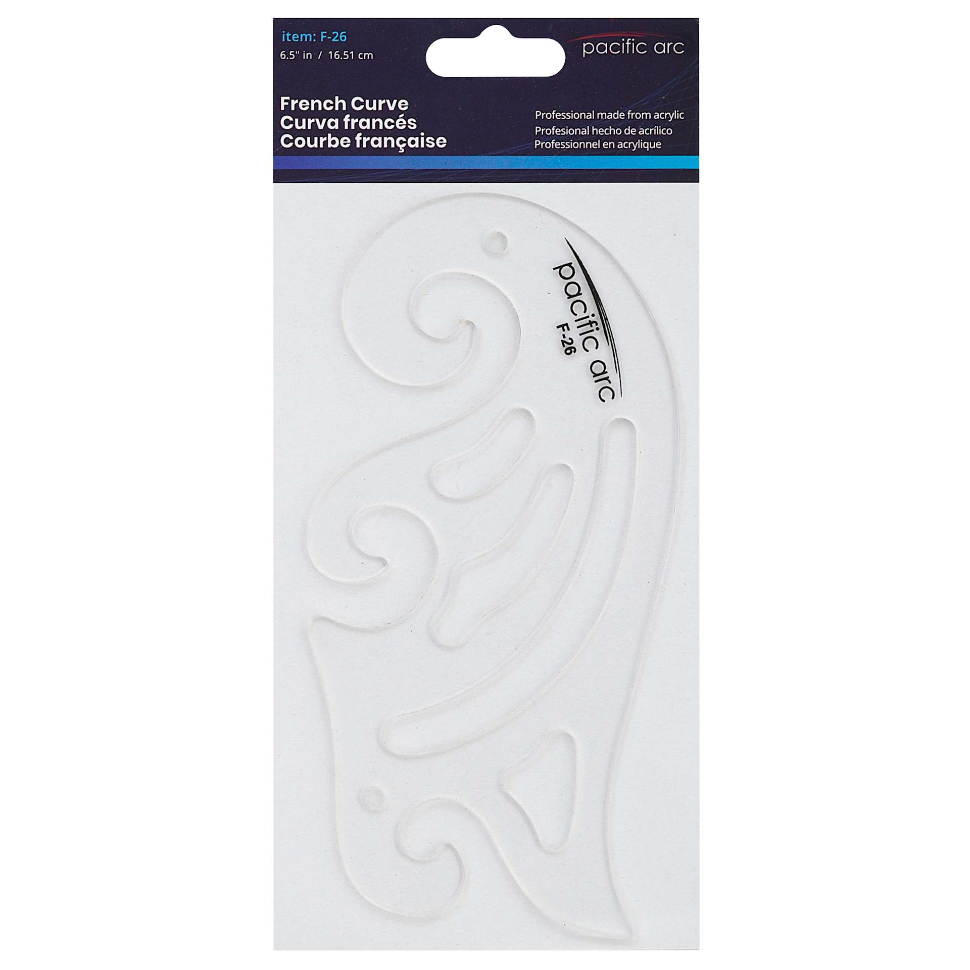 Pacific Arc French Curve - F-26, 6-1/2", in packaging