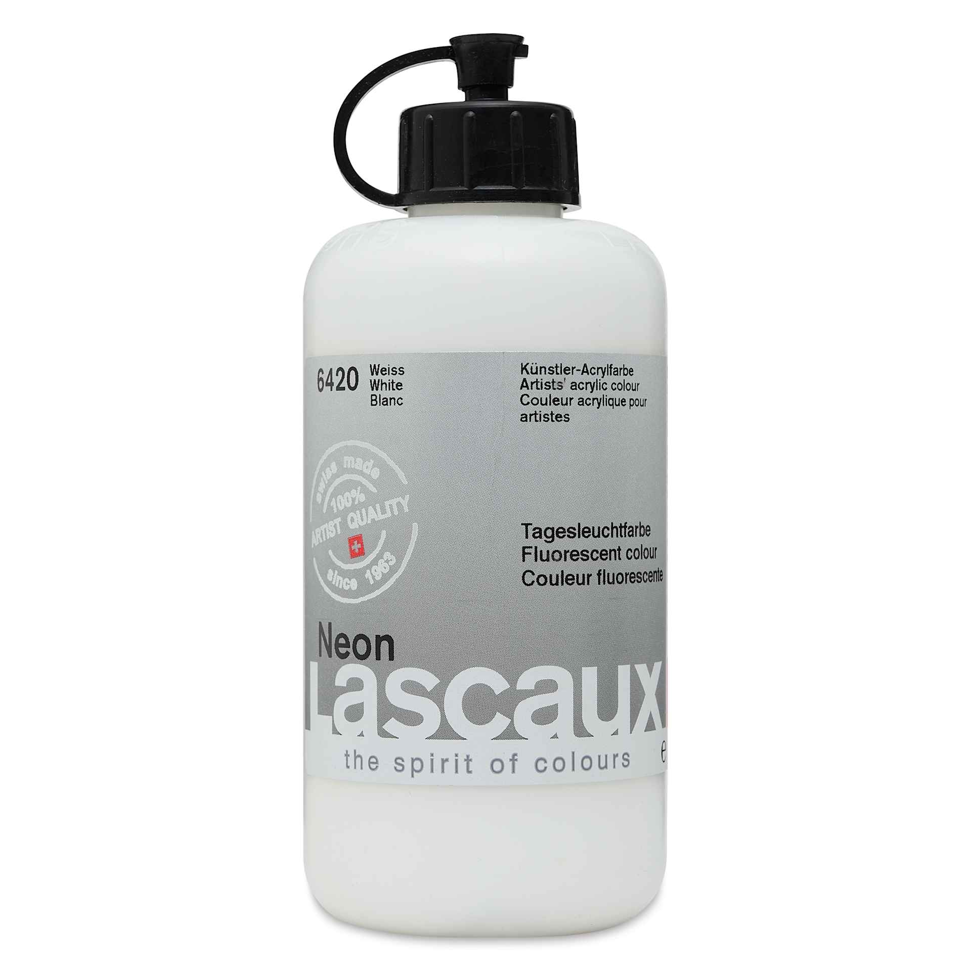 Lascaux Neon Acrylic Paint - White, 250 ml bottle