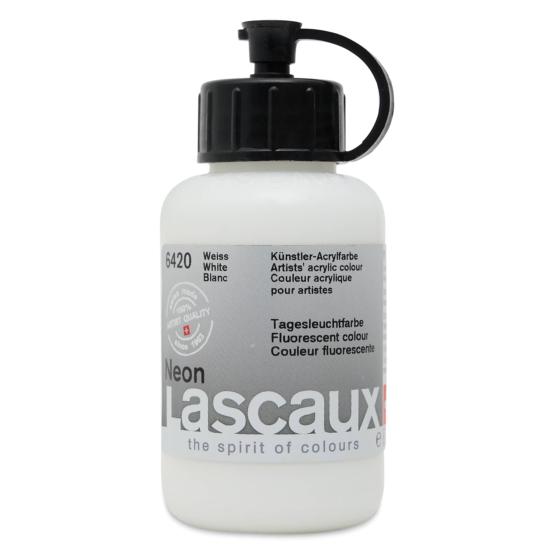 Lascaux Neon Acrylic Paint - White, 85 ml bottle