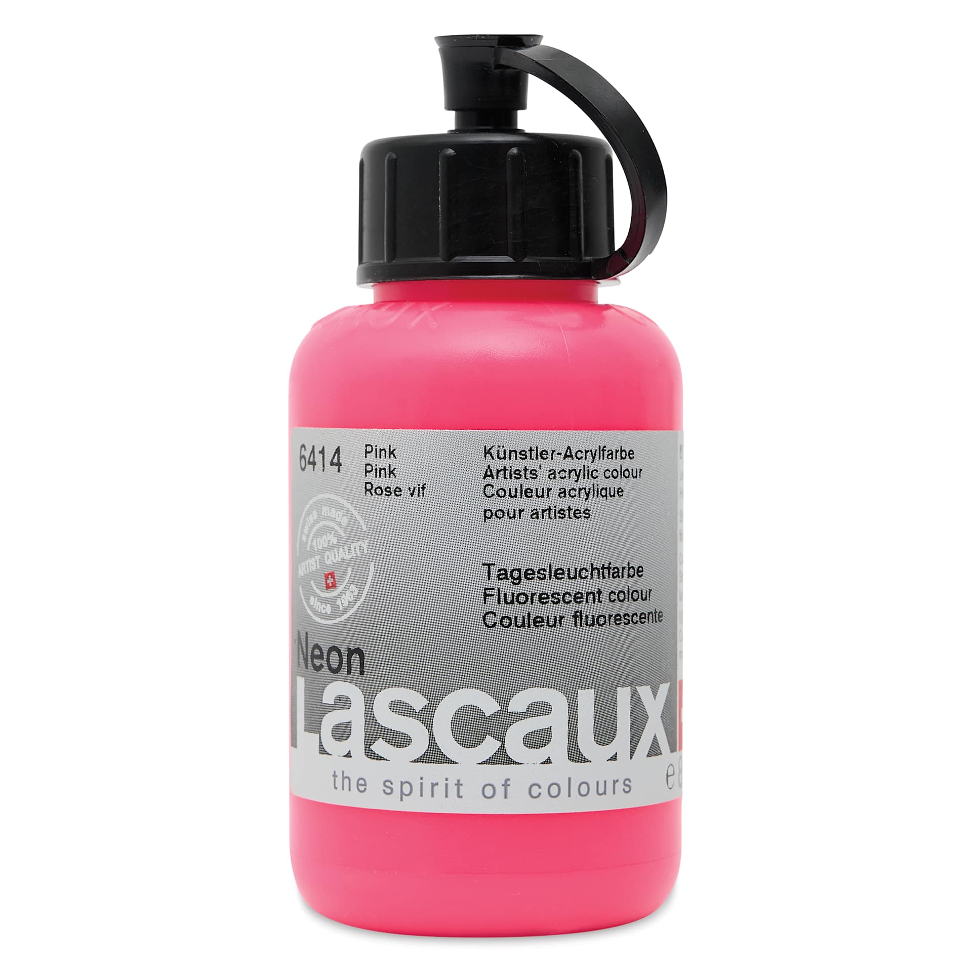Lascaux Neon Acrylic Paint - Pink, 85 ml bottle
