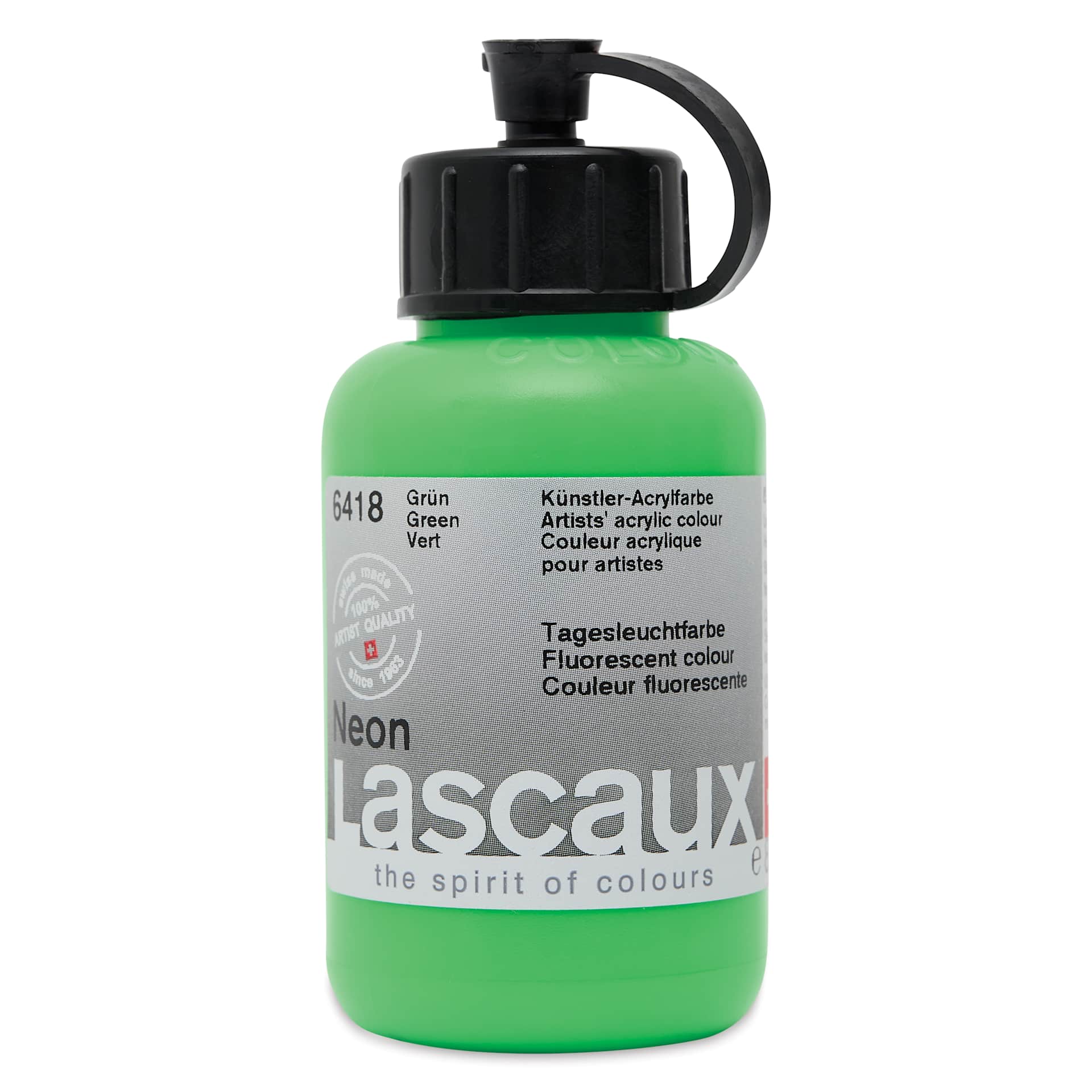 Lascaux Neon Acrylic Paint - Green, 85 ml bottle