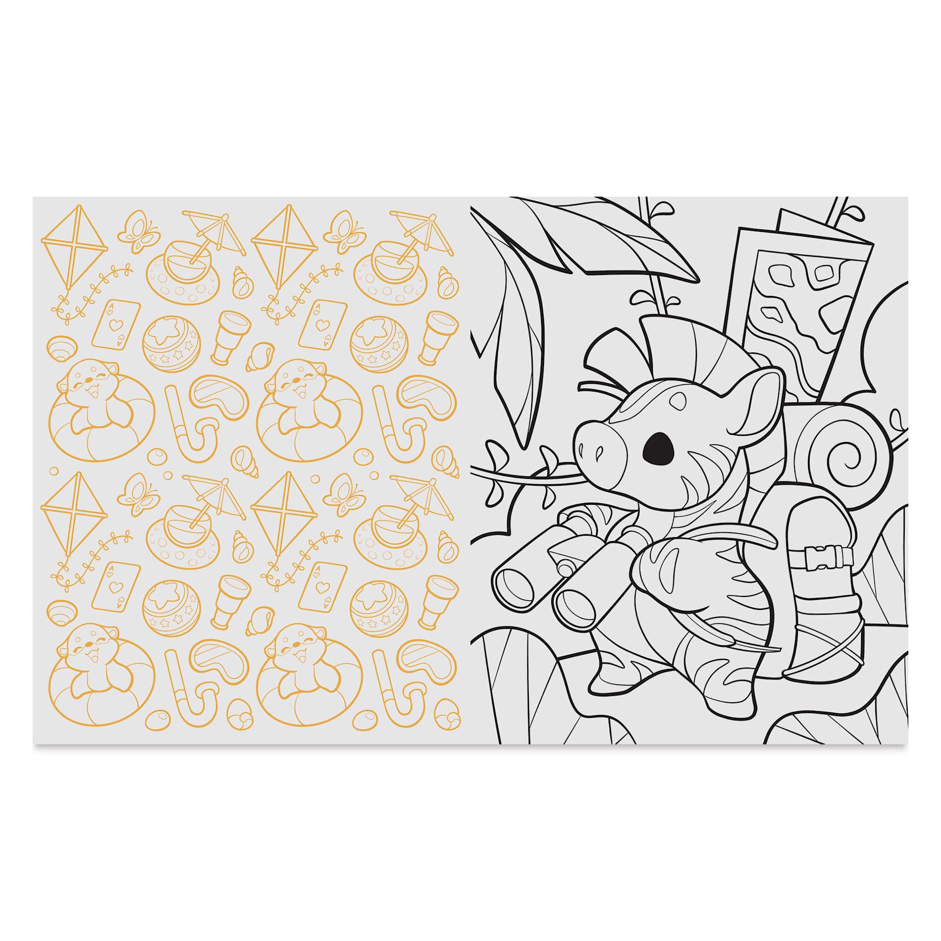 Cute Chibi Creature Coloring Book, Zebra