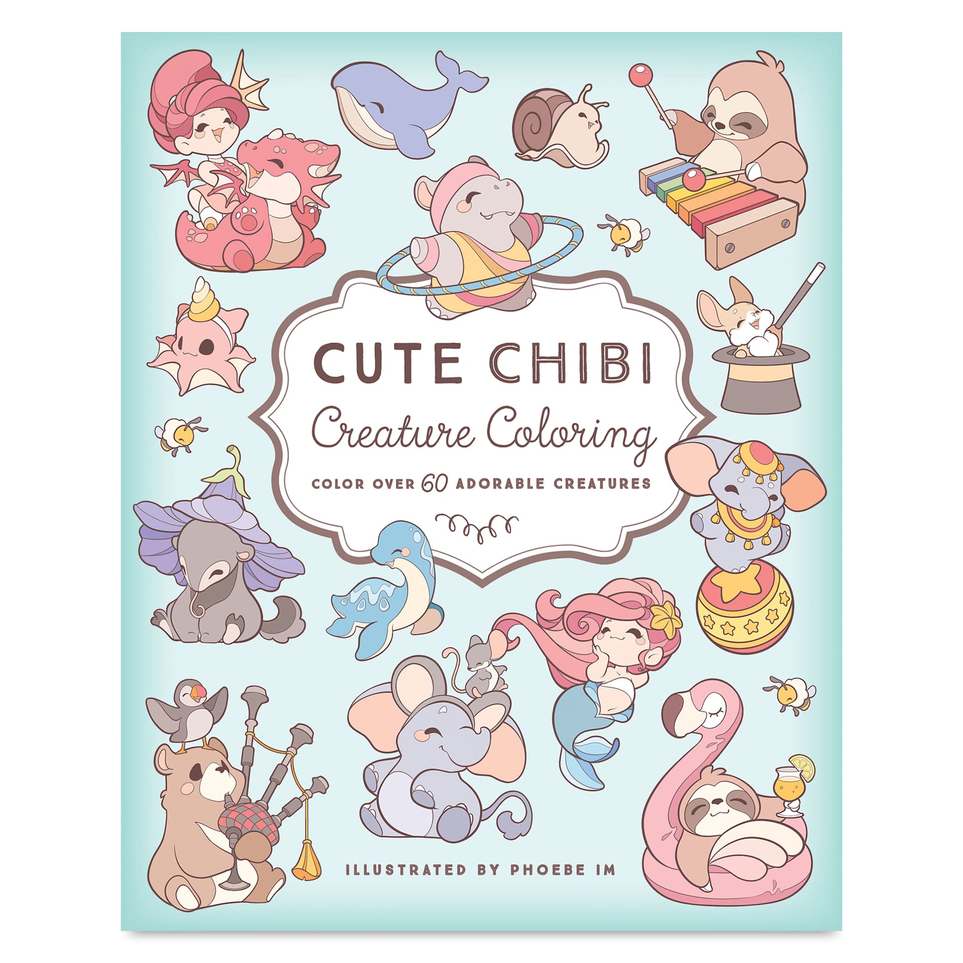 Cute Chibi Creature Coloring Book, front cover