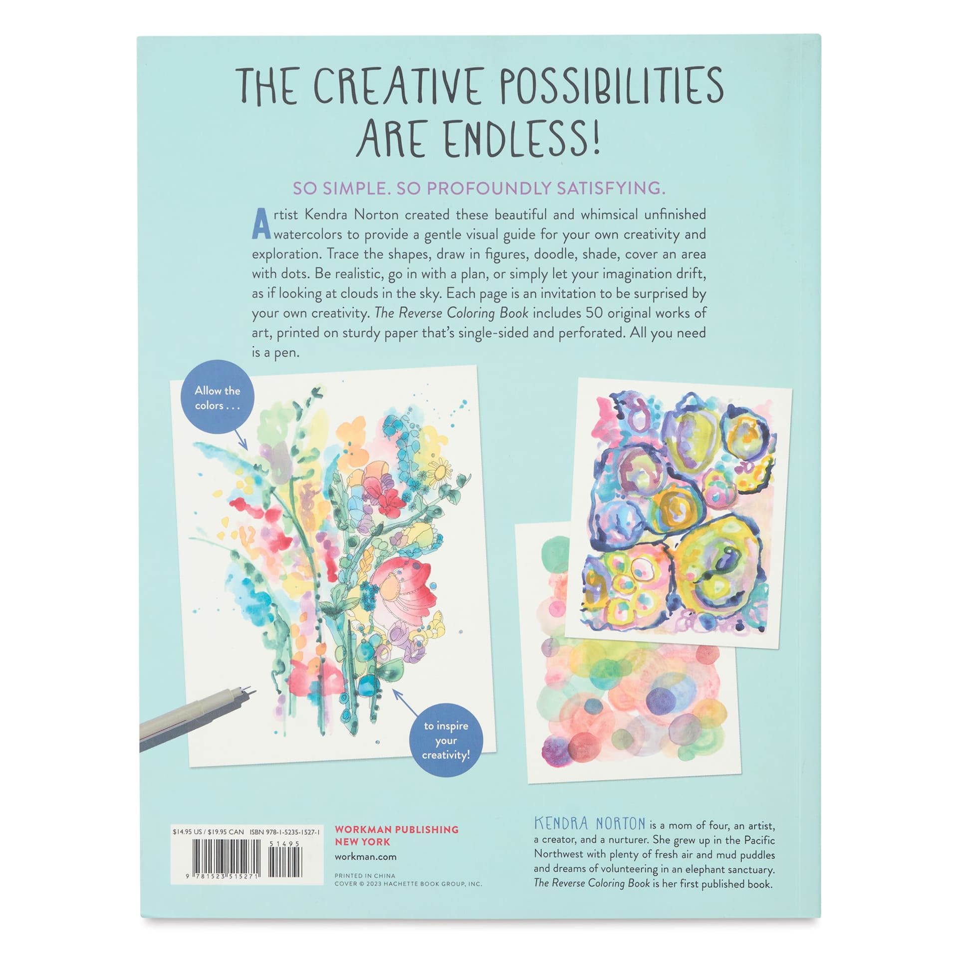 The Reverse Coloring Book - 8-1/2" x 11", 104 Pages, back cover