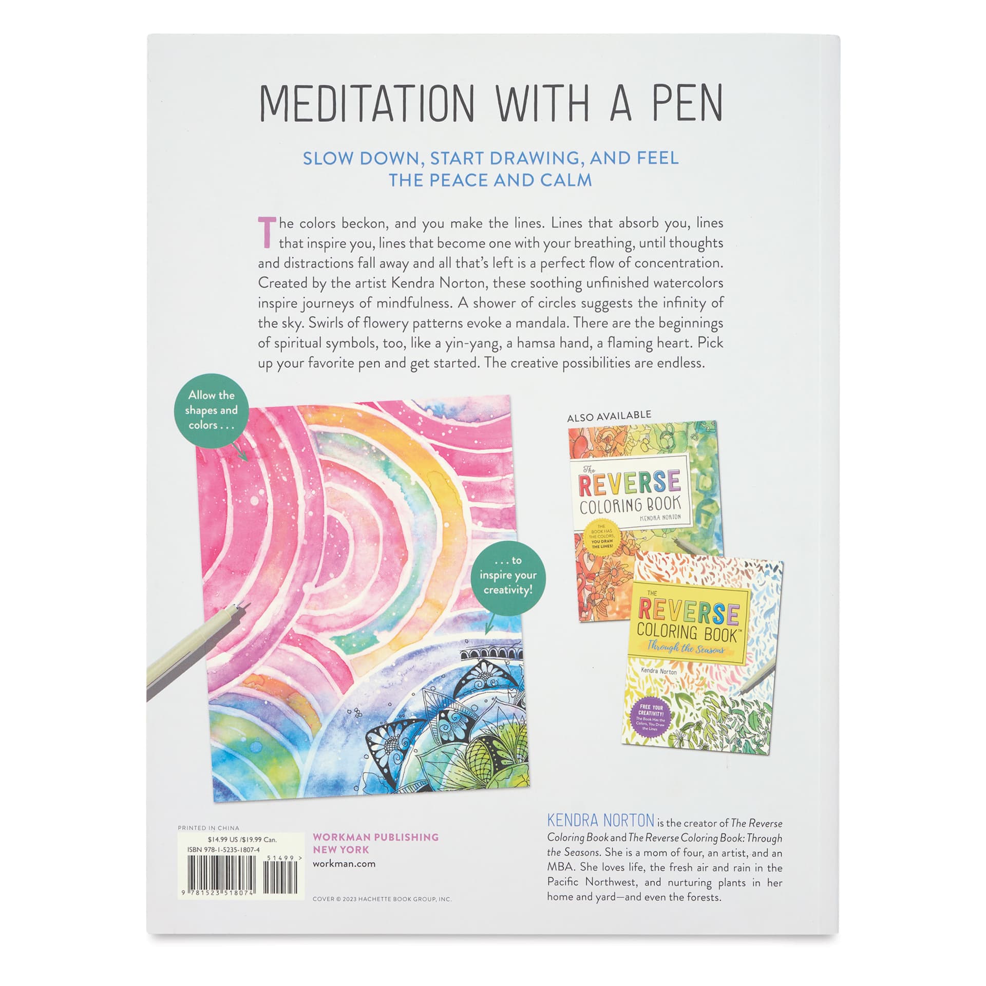 The Reverse Coloring Book: Mindful Journeys - 8-1/2" x 11", 104 Pages, back cover