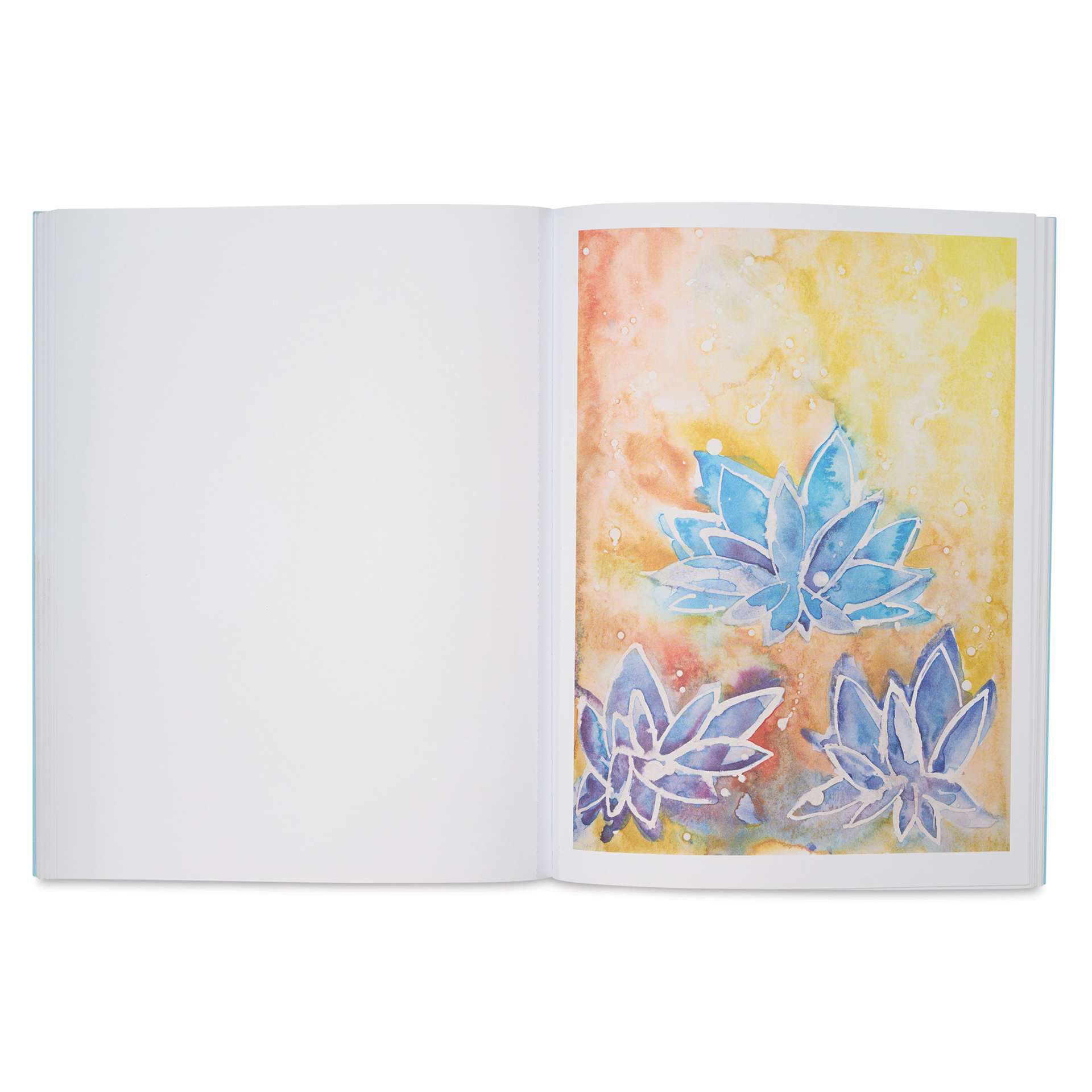 The Reverse Coloring Book: Mindful Journeys - 8-1/2" x 11", 104 Pages, flowers