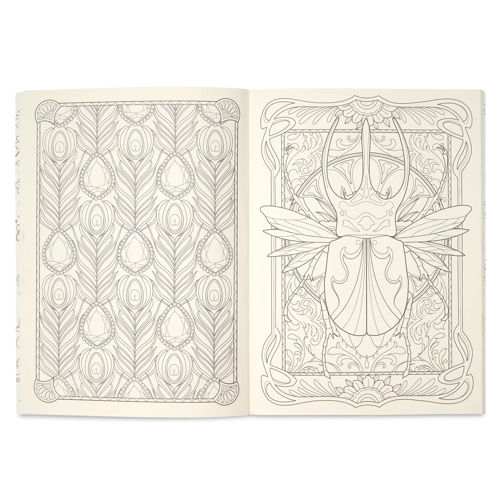 Tattoo Wonderlands Coloring Book - 8-1/4" x 11-1/2", 80 Pages, Stag beetle