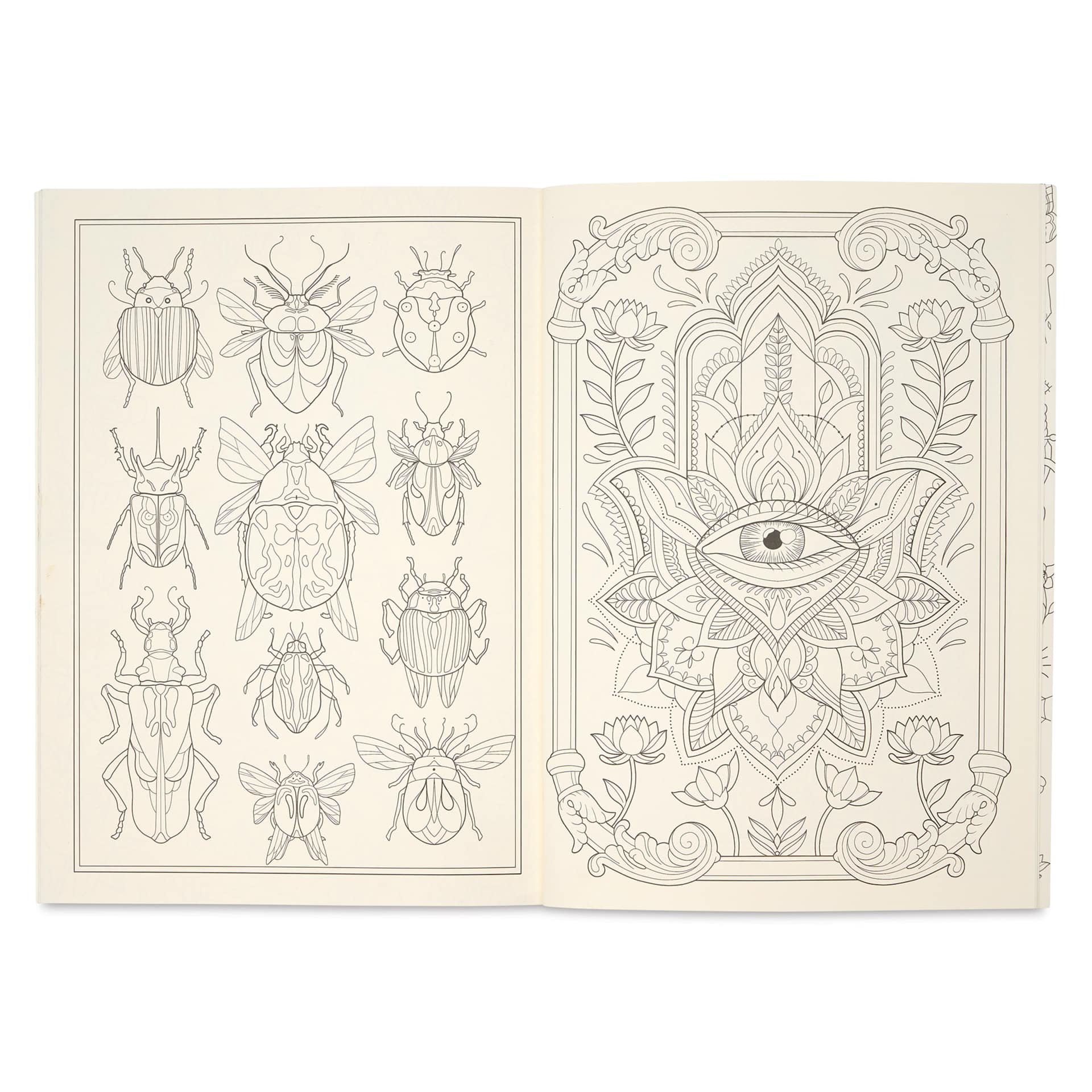Tattoo Wonderlands Coloring Book - 8-1/4" x 11-1/2", 80 Pages, beetles