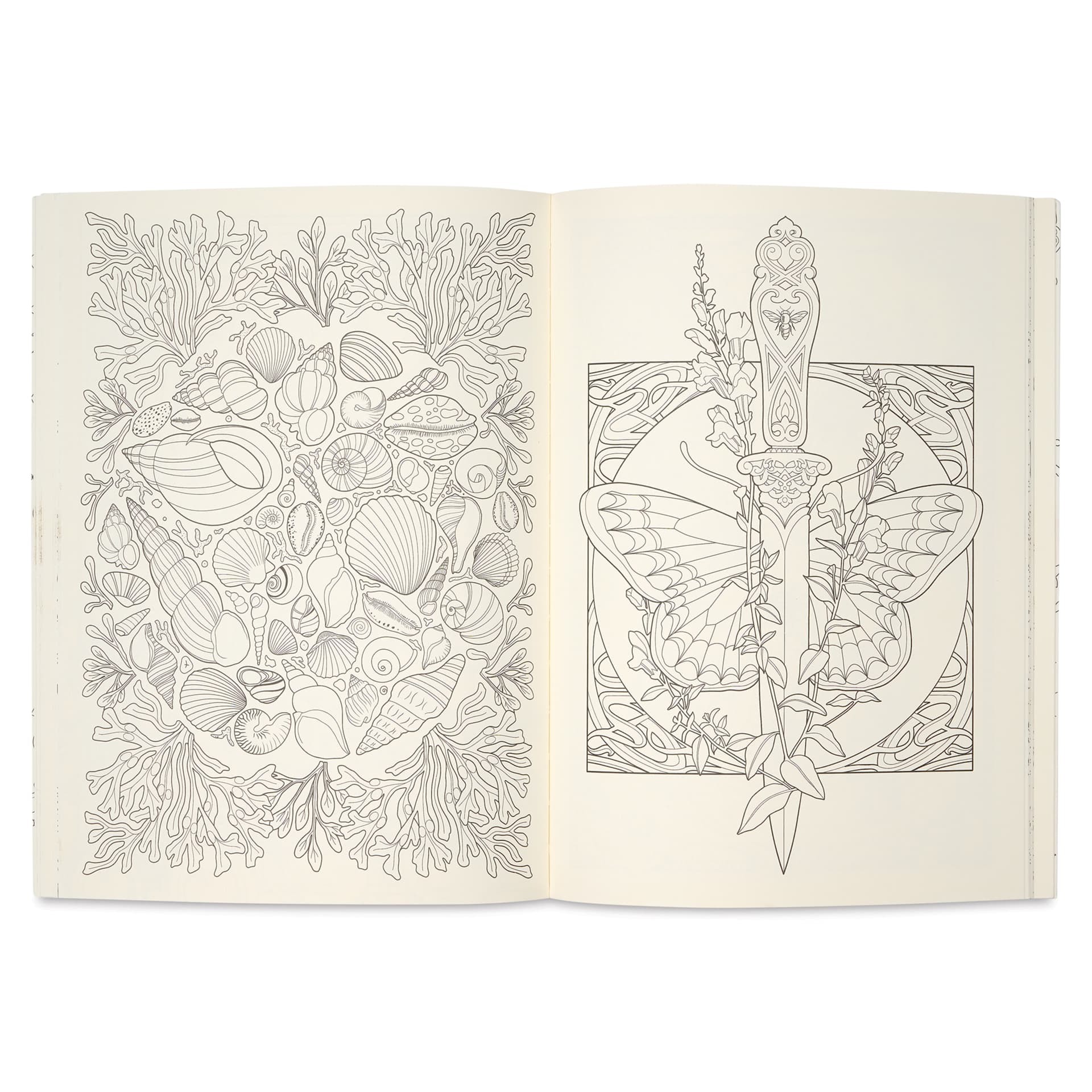 Tattoo Wonderlands Coloring Book - 8-1/4" x 11-1/2", 80 Pages, shells