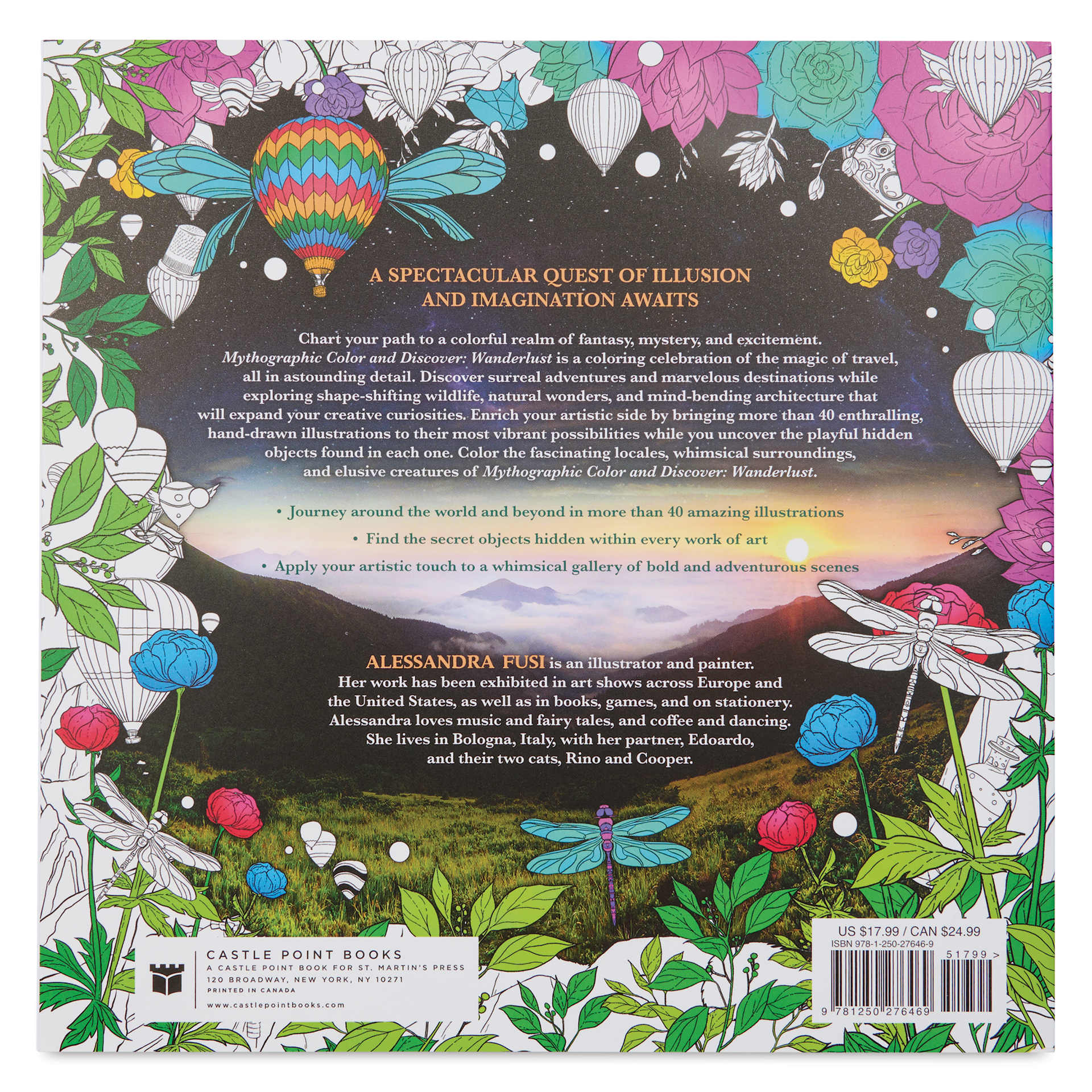 Mythographic Color and Discover: Wanderlust, back cover
