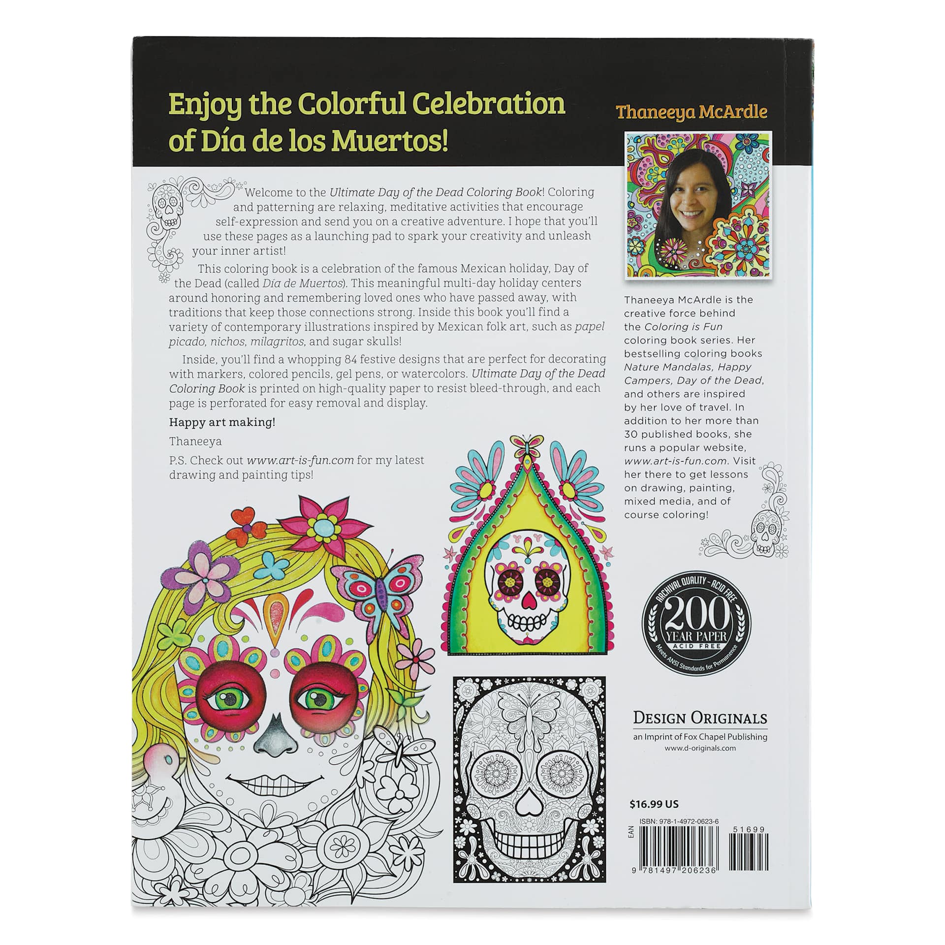 Ultimate Day of the Dead Coloring Book (back cover)
