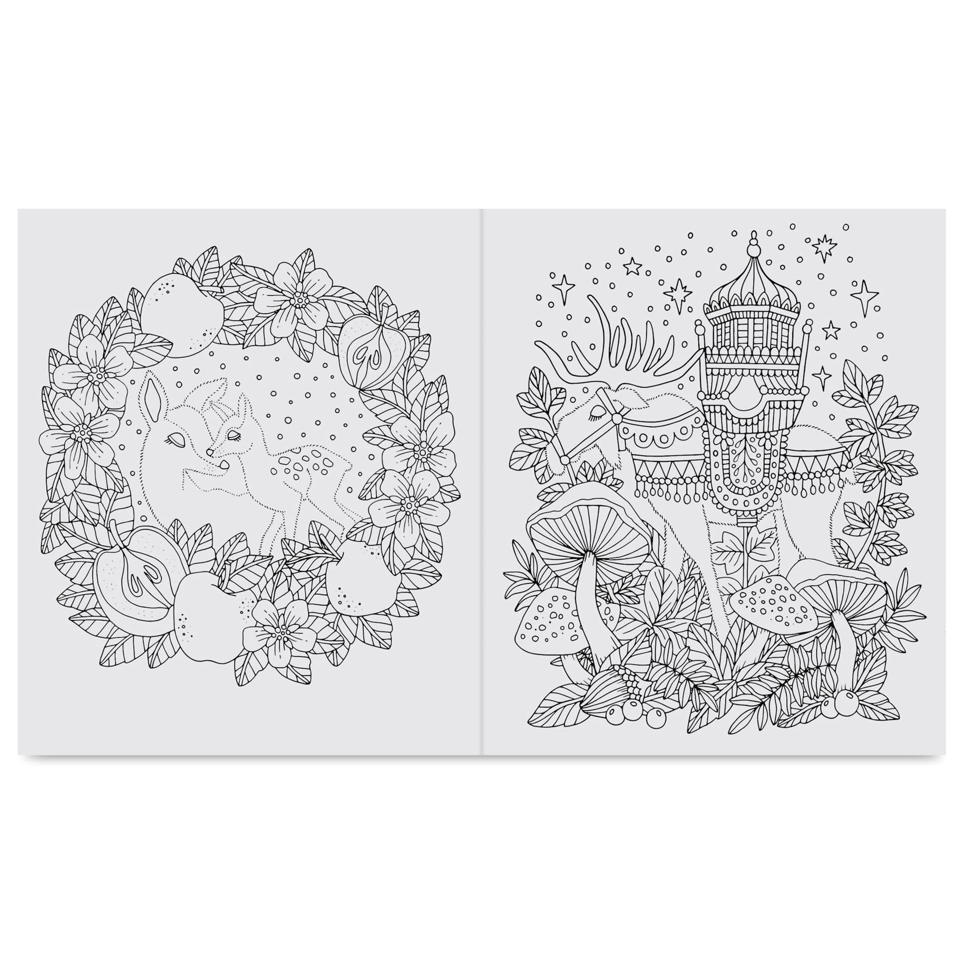 Fairy Tales and Folklore Coloring Book, deer and moose