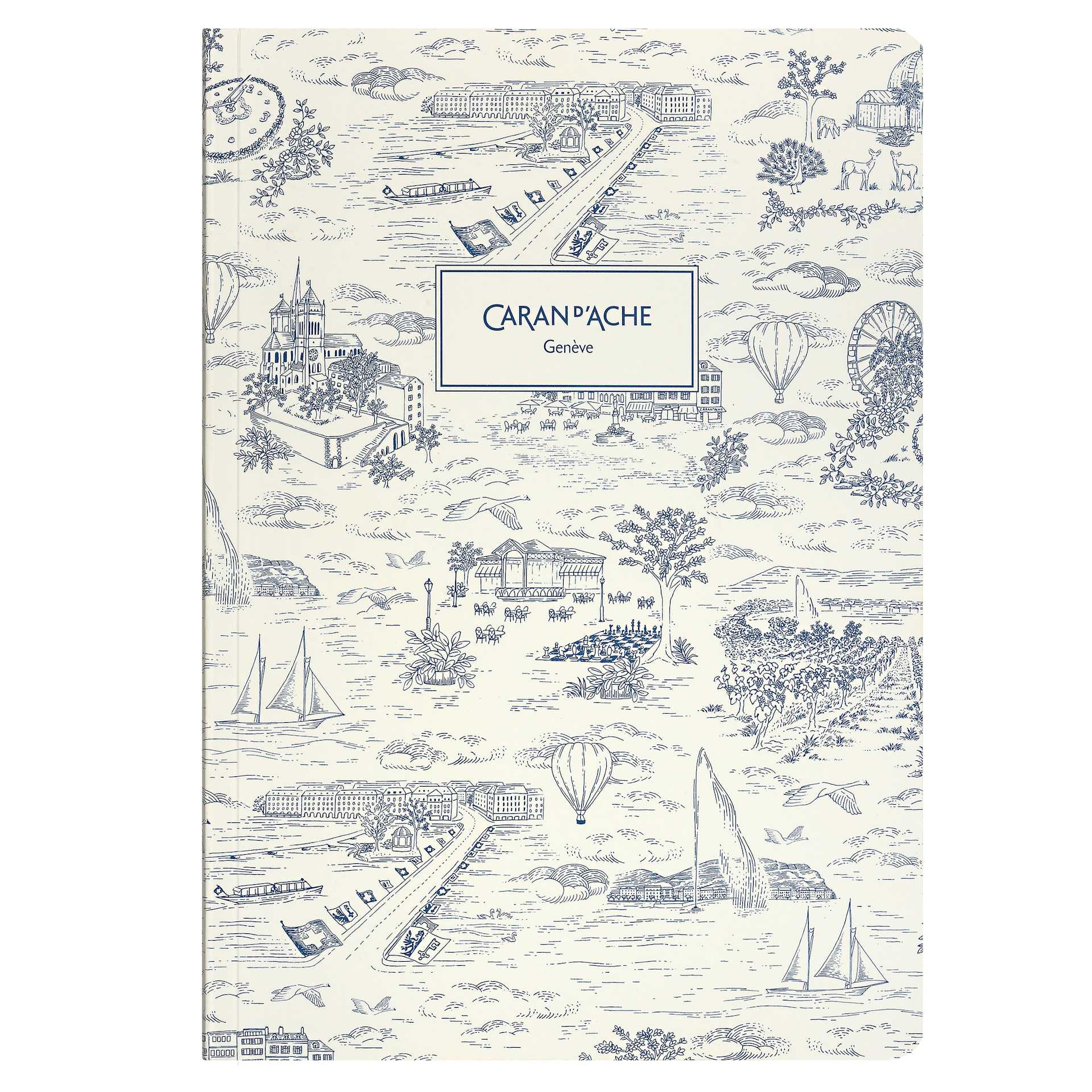 Caran d'Ache Toile de Jouy Holiday Notebook - 5.8" x 8.3", closed