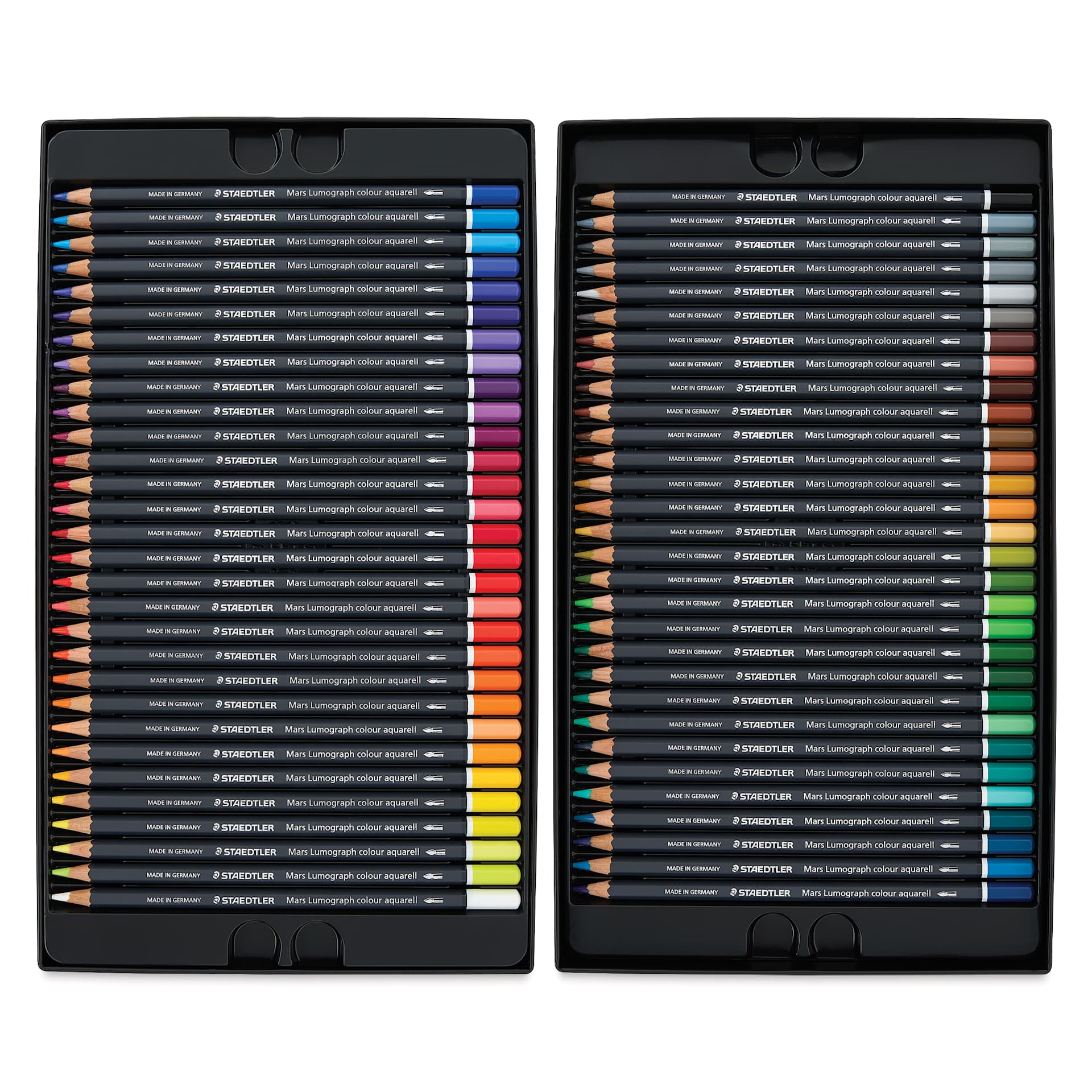 Staedtler Mars Lumograph Colour Aquarell Watercolor Pencils - Set of 60, Assorted Colors, contents