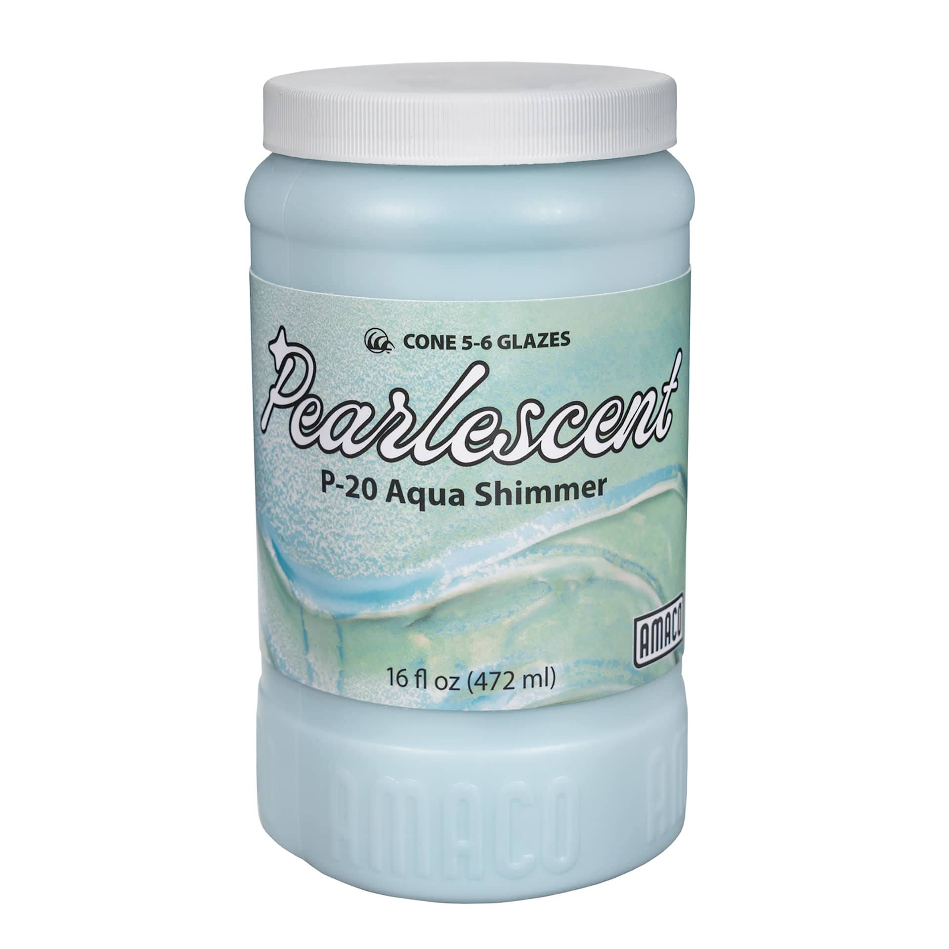 Amaco Pearlescent Glaze - Aqua Shimmer, Pint