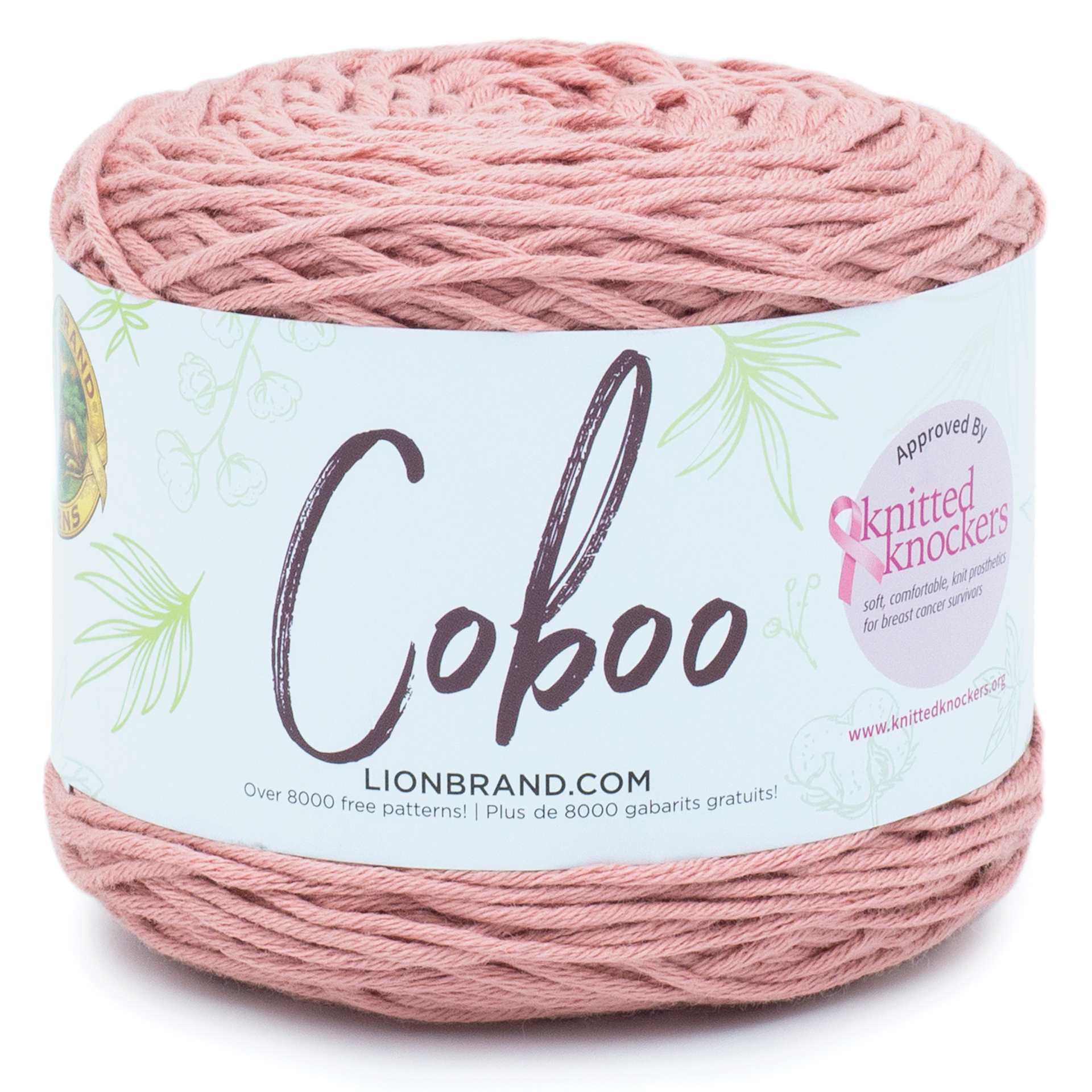 Lion Brand Coboo Cotton Bamboo Yarn - Mauve, 232 yds