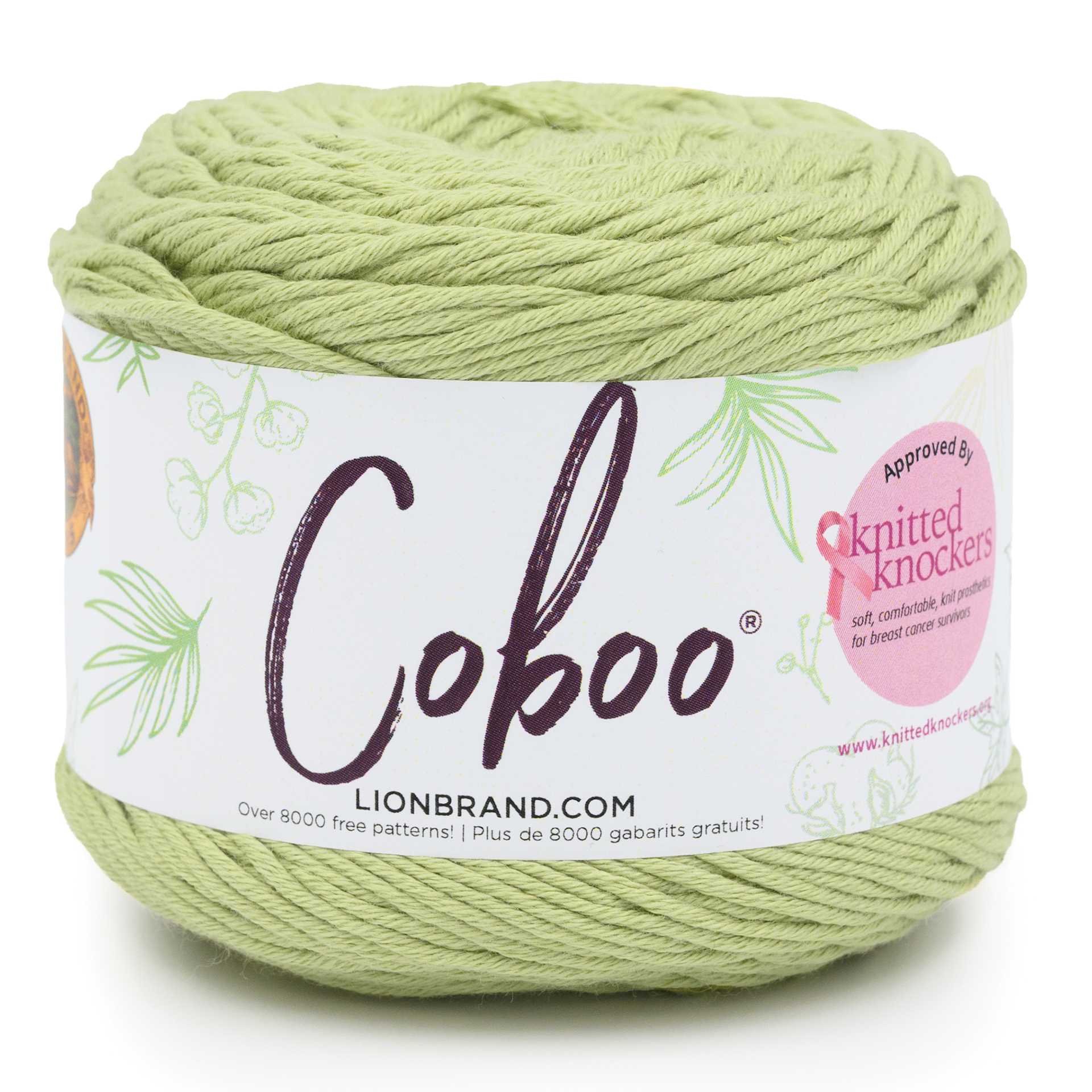 Lion Brand Coboo Cotton Bamboo Yarn - Celery, 232 yds