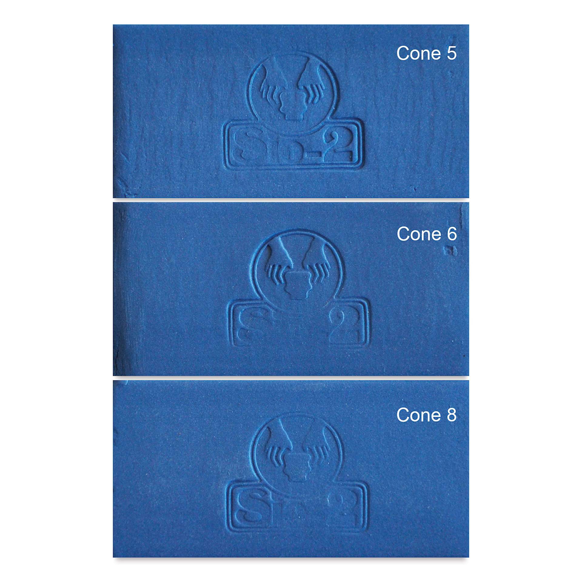 Sio-2 Upsala Blue Porcelain, fired at cone 5, 6, and 8