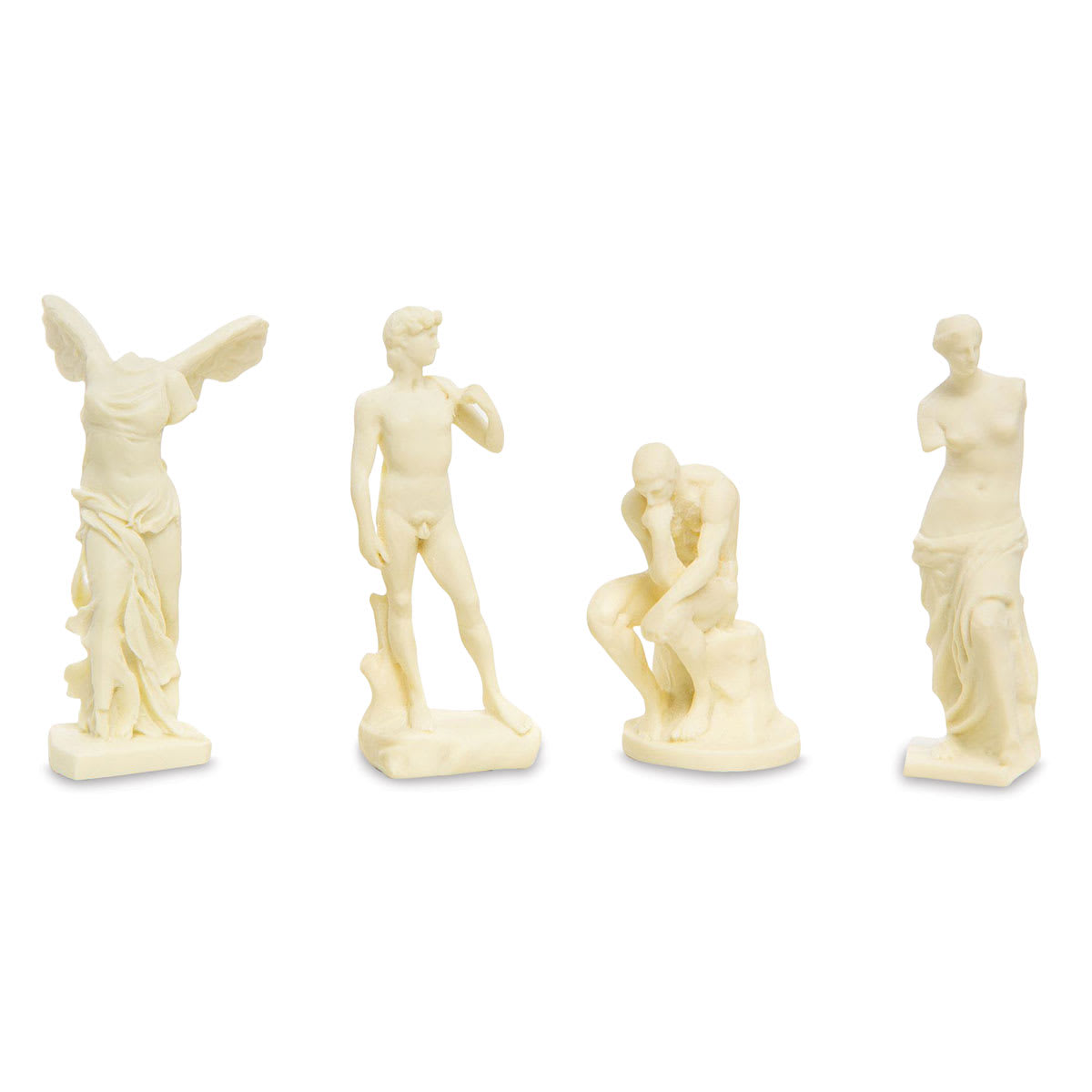 The Grand Museum of Art Game - Famous statue playing pieces shown
