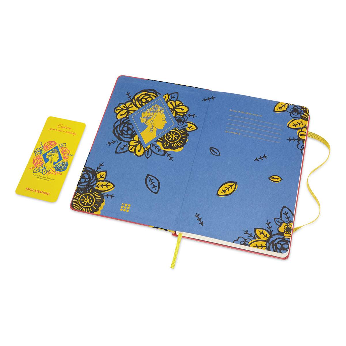 Moleskine Frida Kahlo Limited Edition Unlined Notebook (Bookmark and inside cover) 