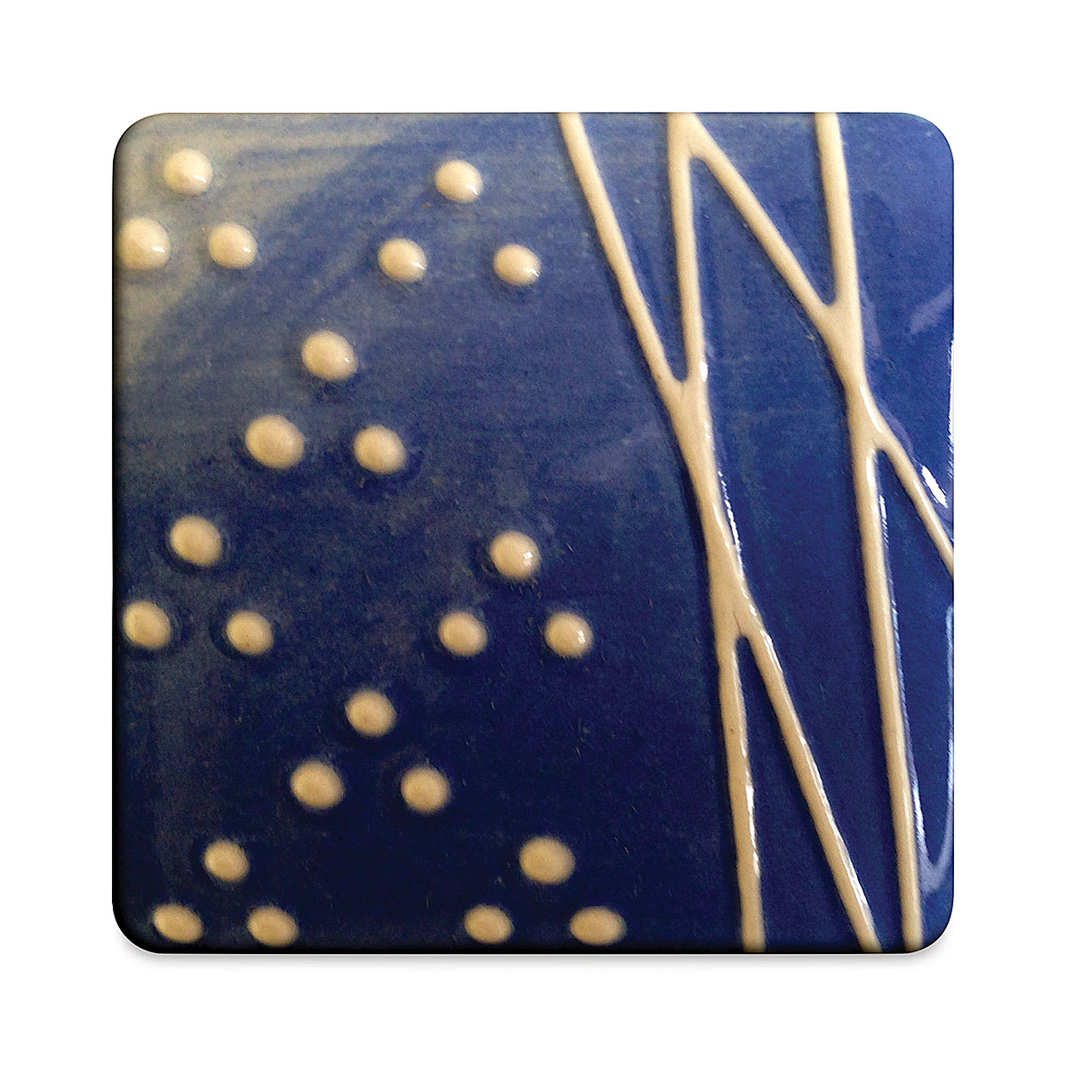 Spectrum Raised Accent Glazes - Tile glazed with White color