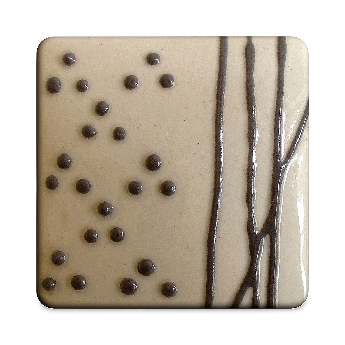 Spectrum Raised Accent Glazes - Tile glazed with Gray color