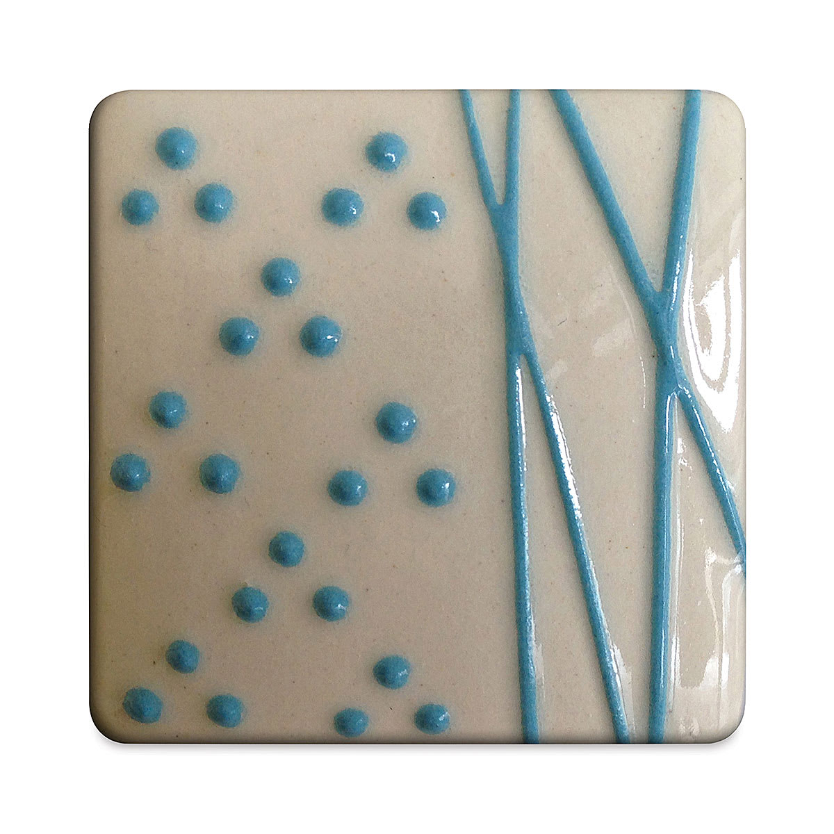 Spectrum Raised Accent Glazes - Tile glazed with Turquoise color
