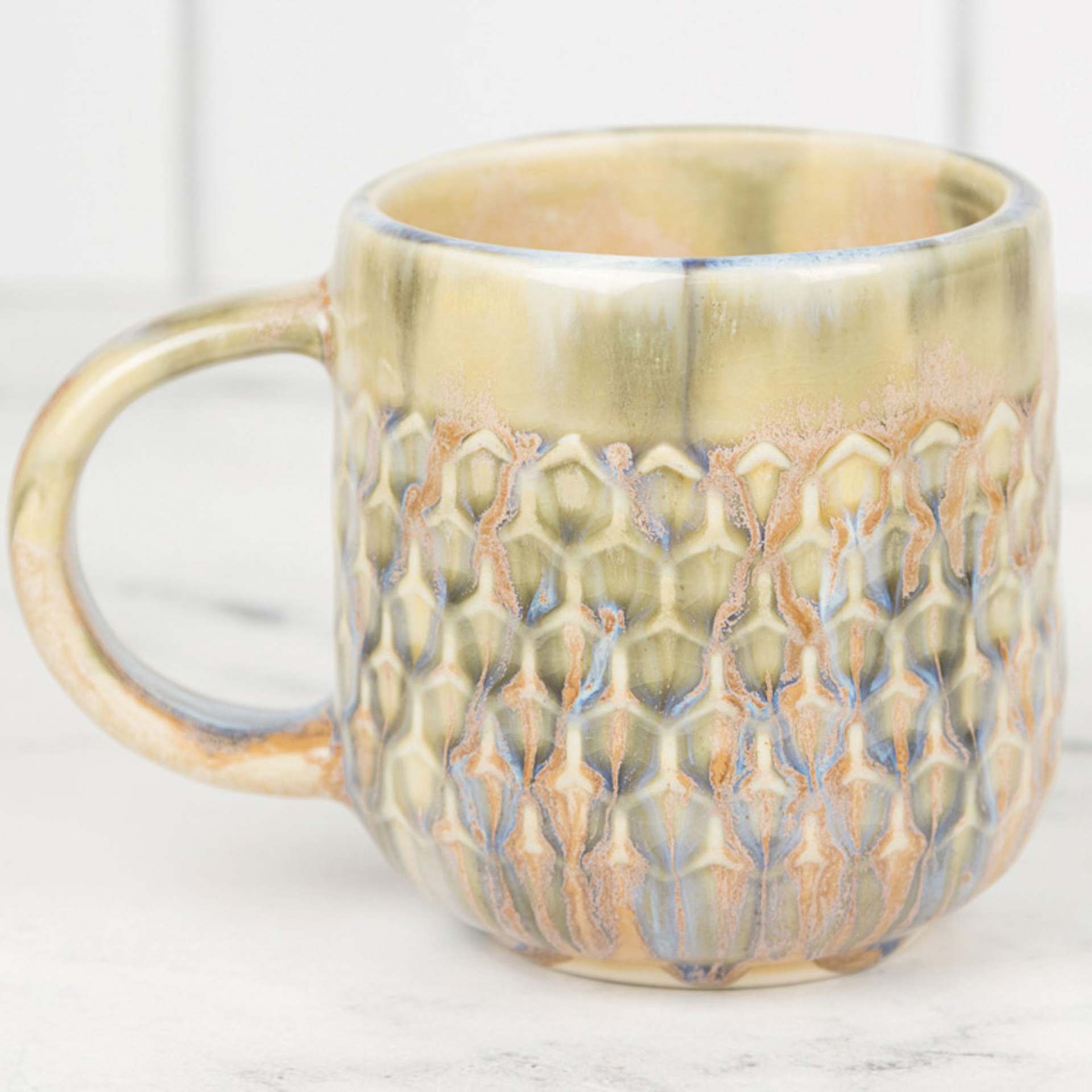 Mayco Stoneware Flux Glaze - finished mug example