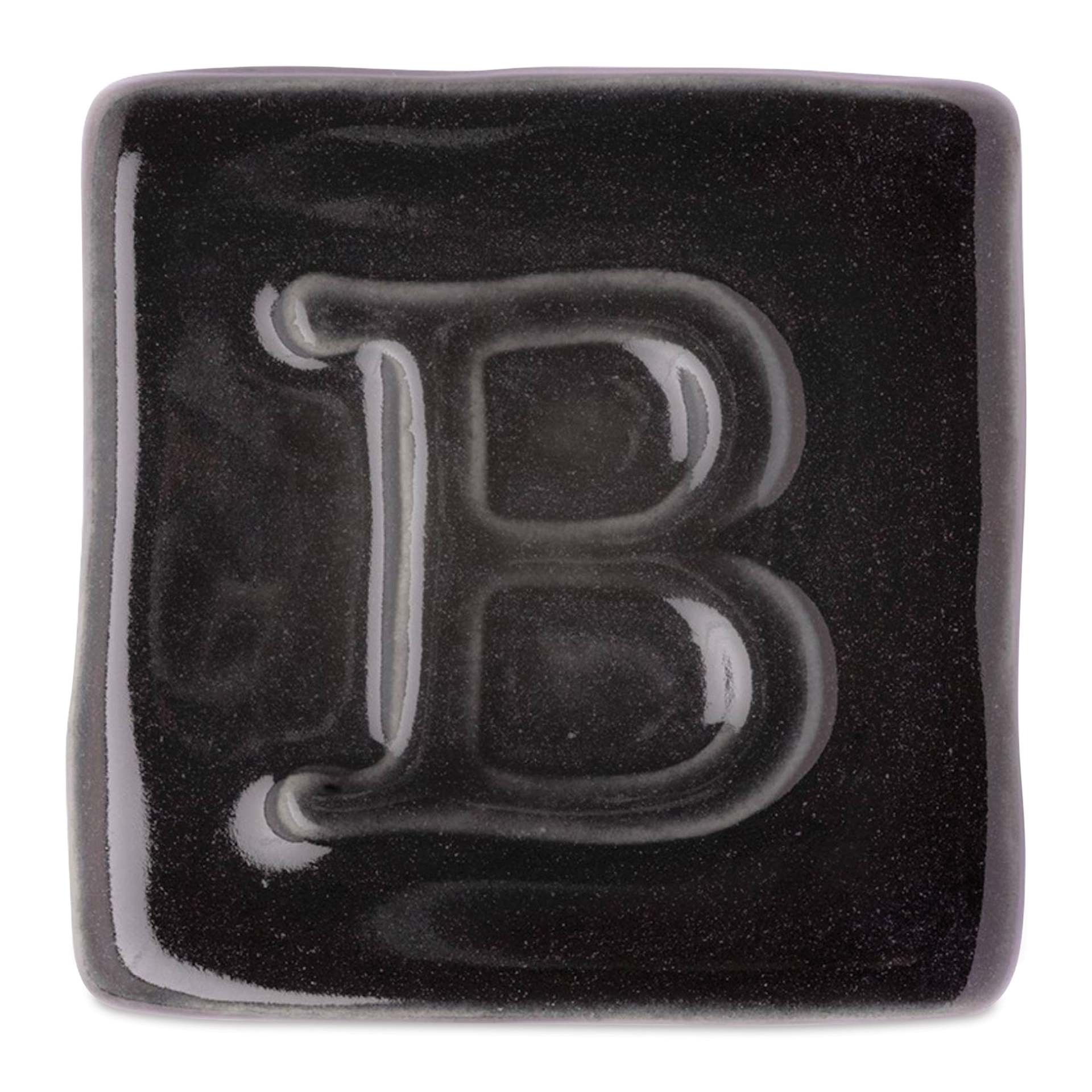 Botz Pro Glaze - Onyx Black, 200 ml sample fired to 1050°C / 1922°F