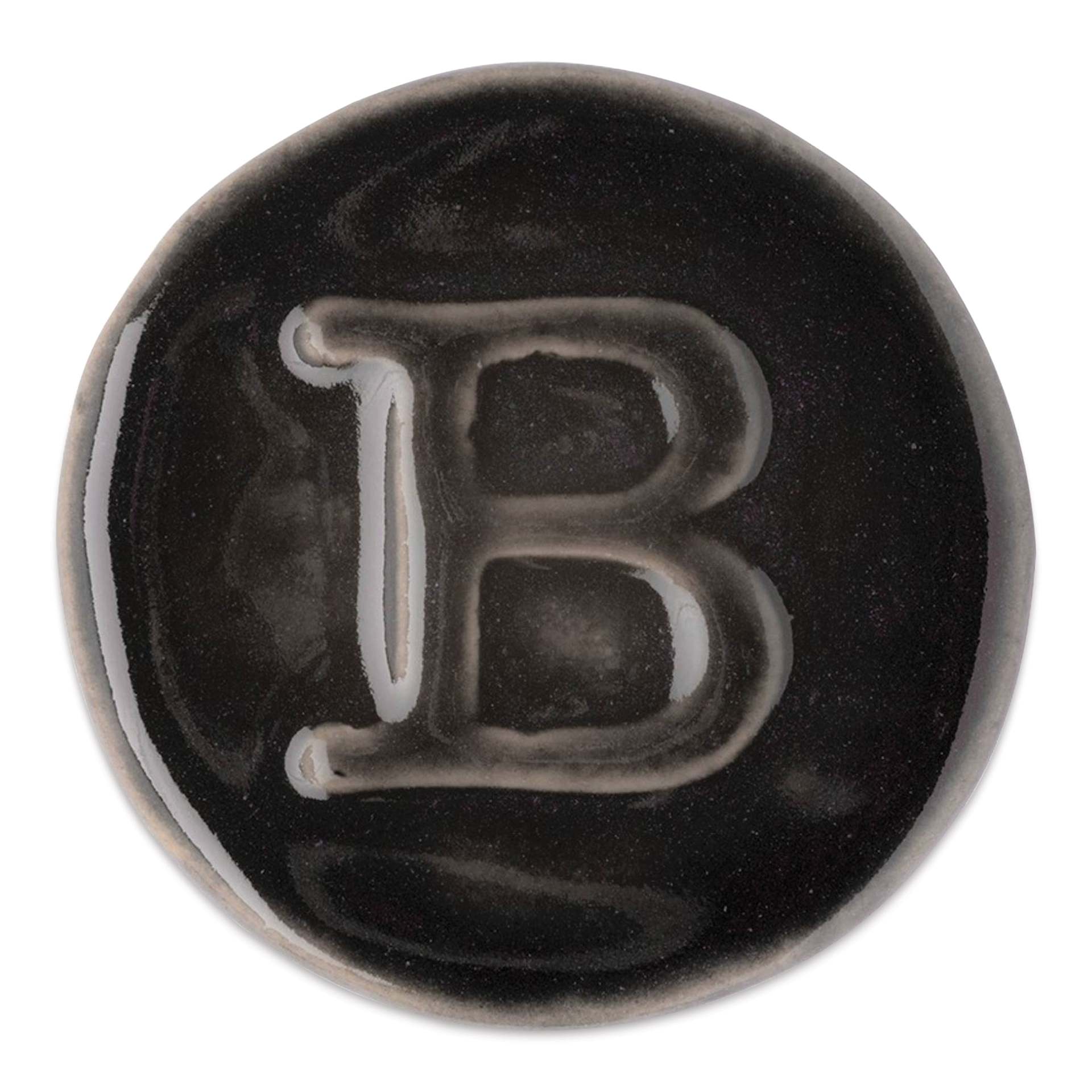 Botz Pro Glaze - Onyx Black, 200 ml sample fired to 1150°C / 2102°F