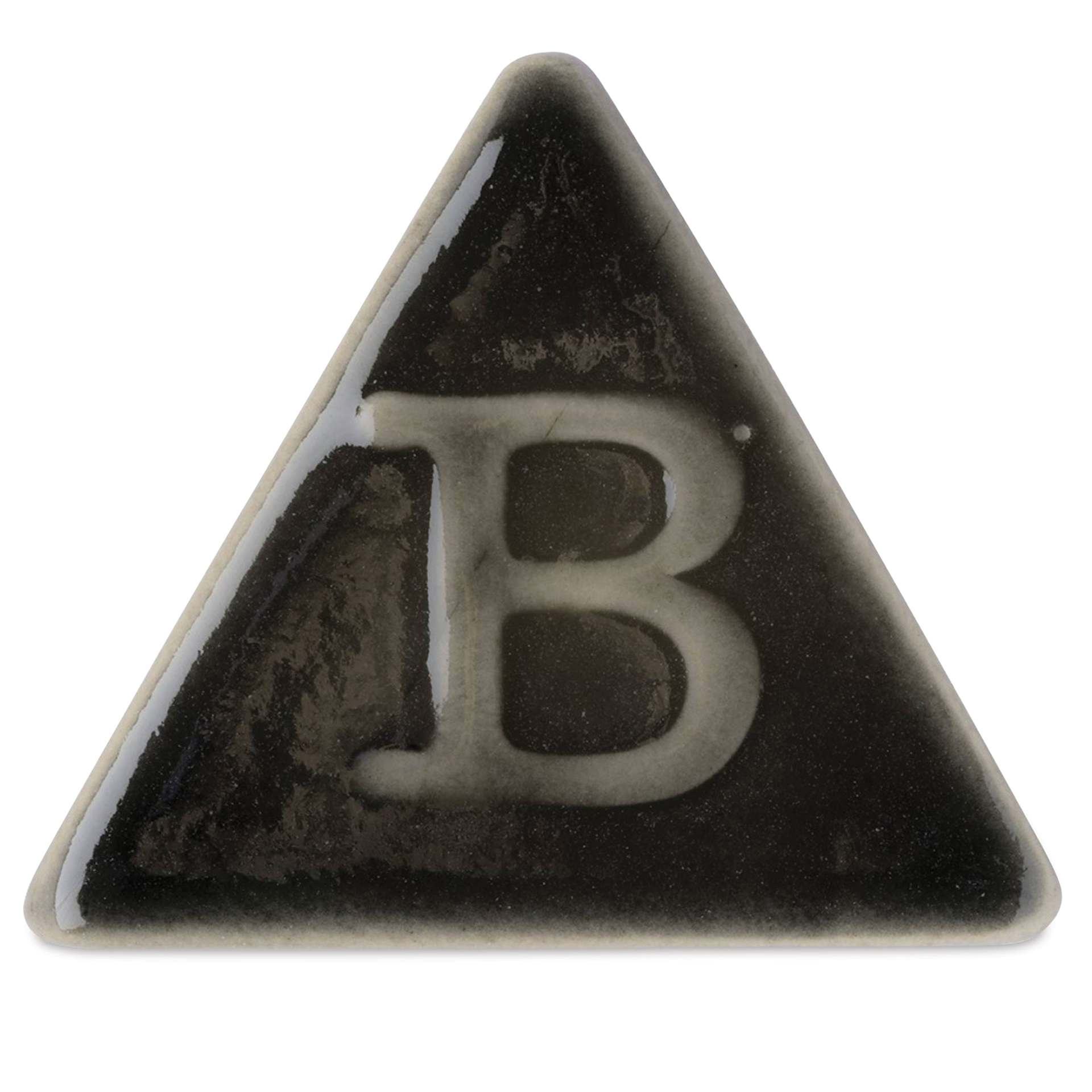 Botz Pro Glaze - Onyx Black, 200 ml sample fired to 1250°C / 2282°F