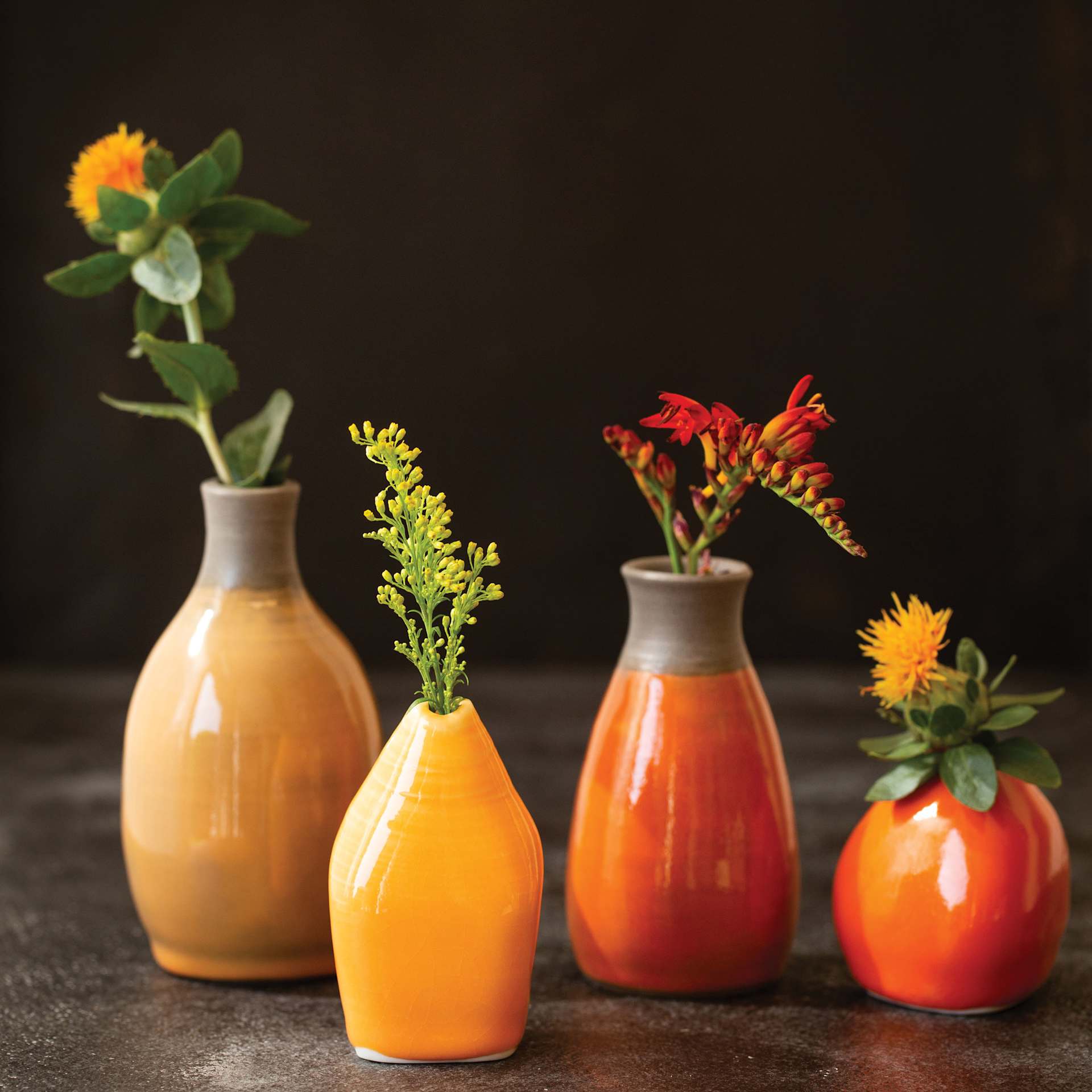 Botz Pro Glaze - Carnelian Yellow, 200 ml finished vase examples
