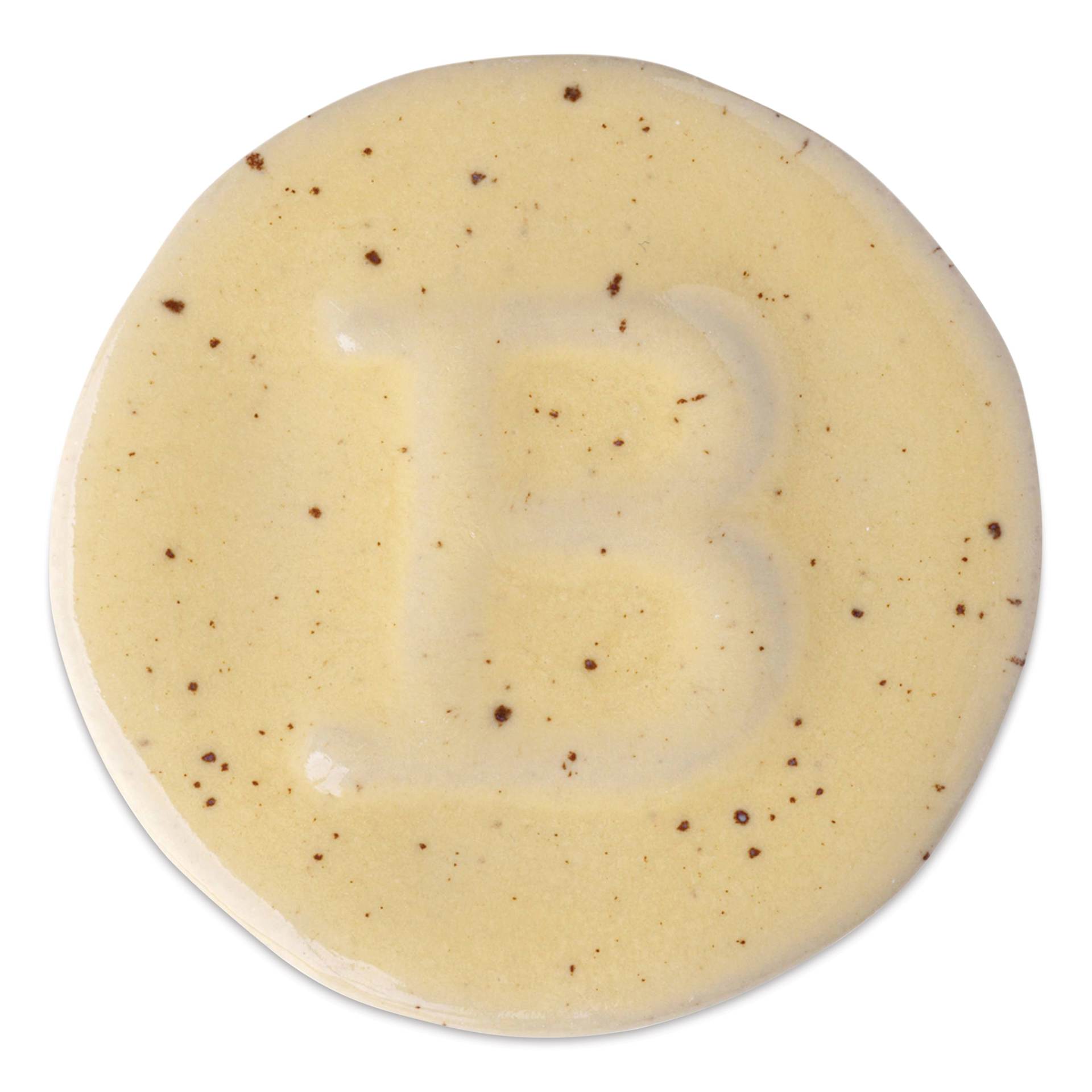Botz Pro Glaze - Calcite Yellow, 800 ml sample fired to 1150°C / 2102°F