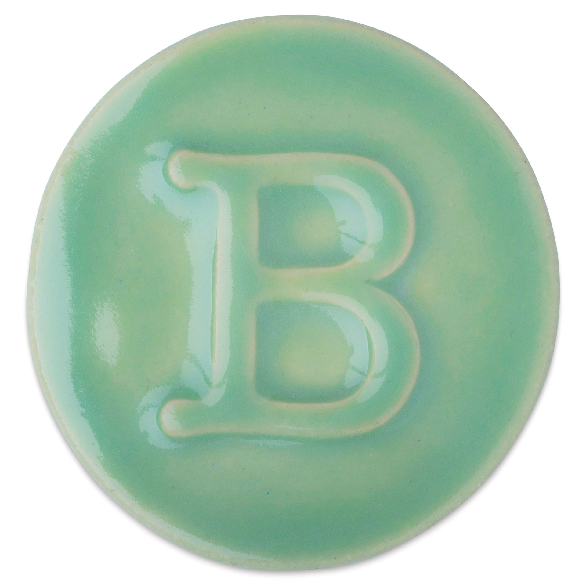 Botz Pro Glaze - Celadon Green, 800 ml sample fired to 1150°C / 2102°F