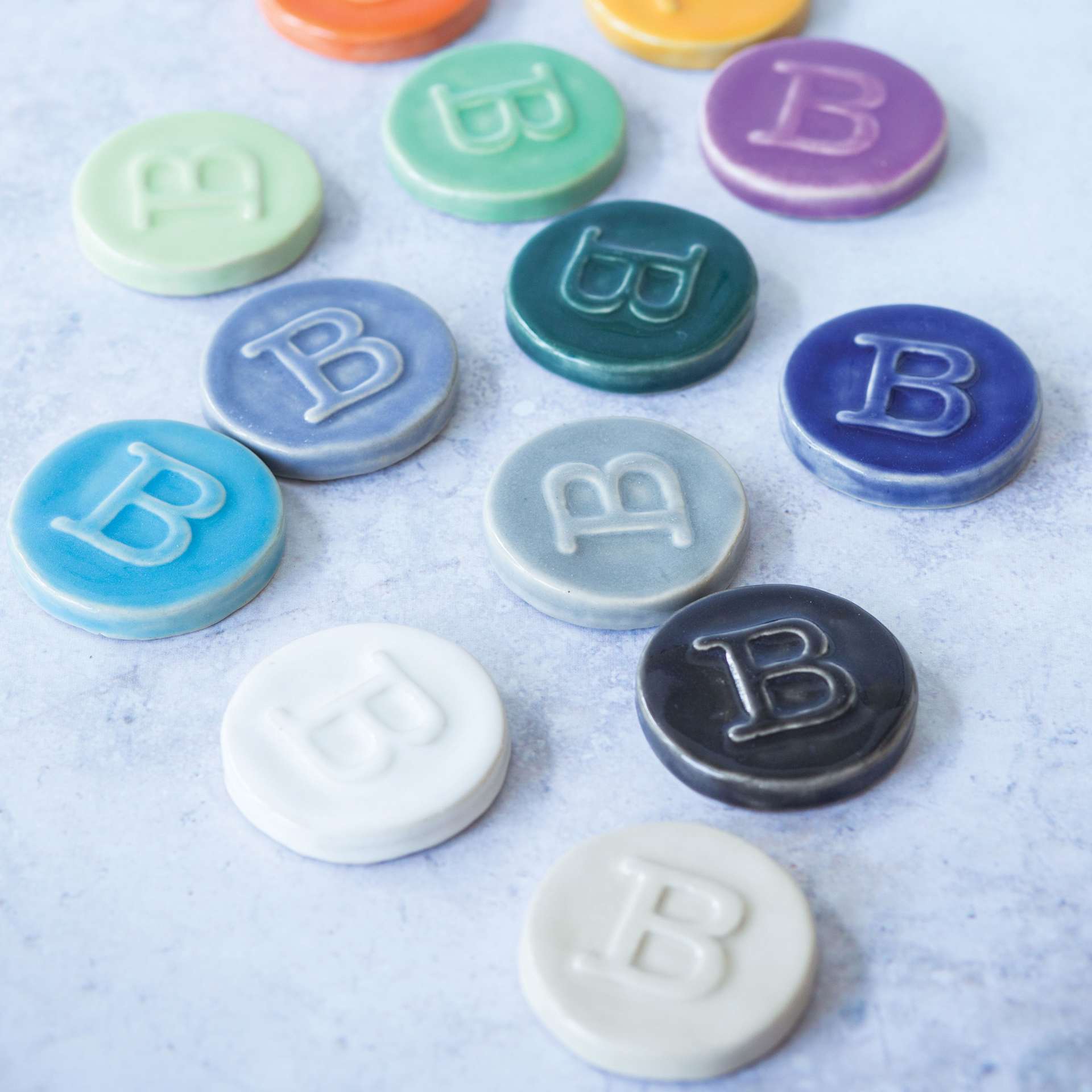 Botz Pro Glazes finished B ceramic circle examples