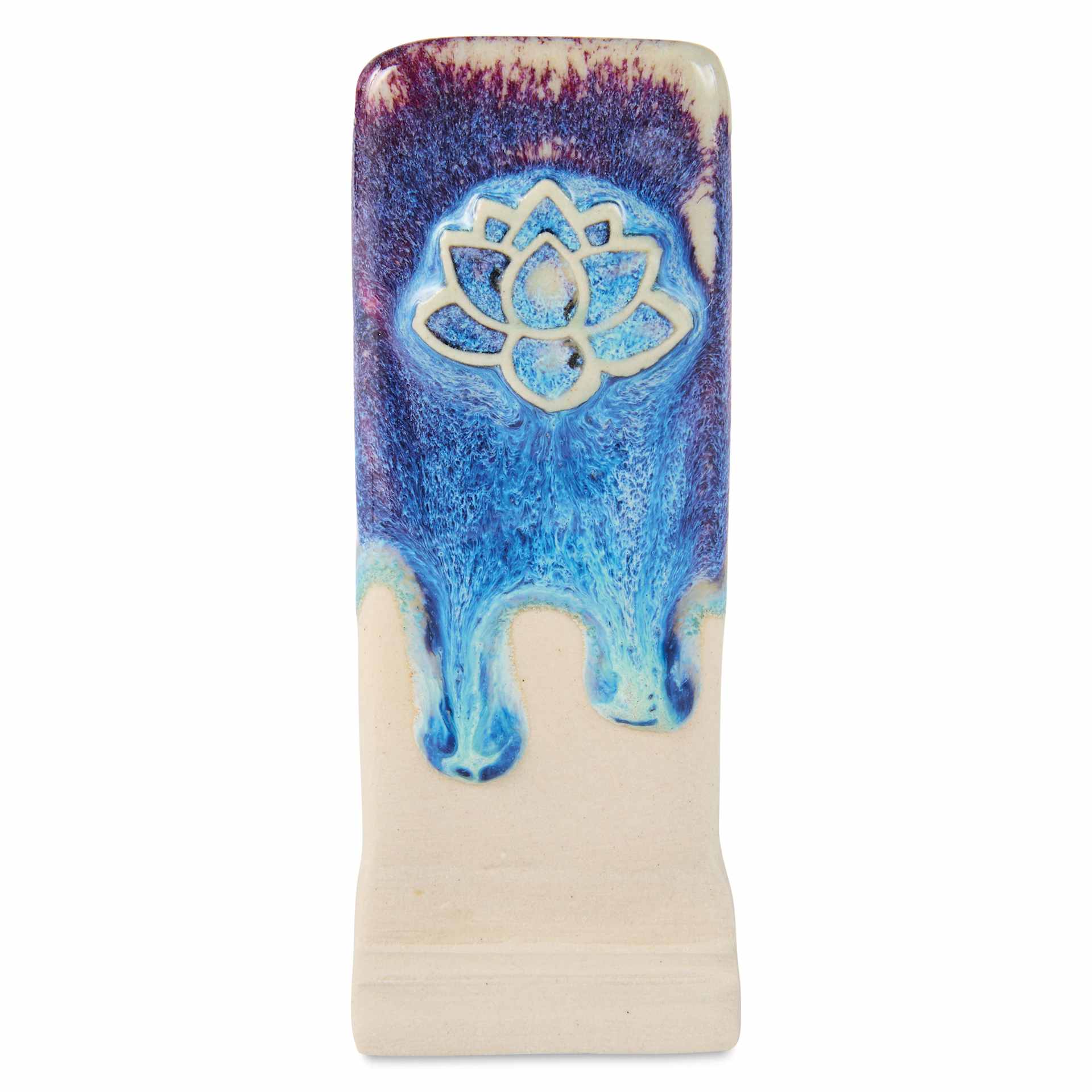 Speedball Mid-Fire Glaze - Galaxy Mist applied beneath Carolina Flux