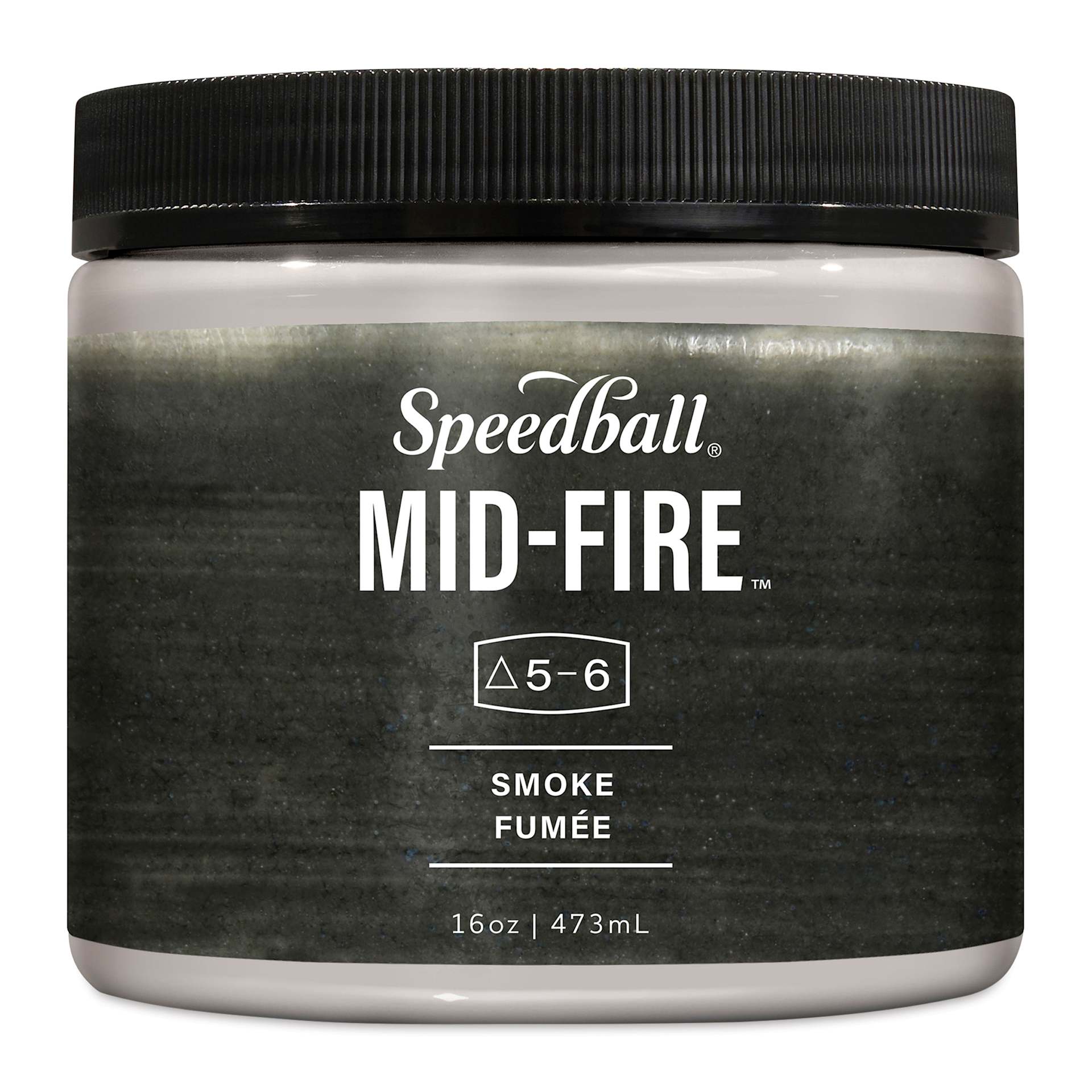Speedball Mid-Fire Glaze - Smoke, 16 oz - front of packaging
