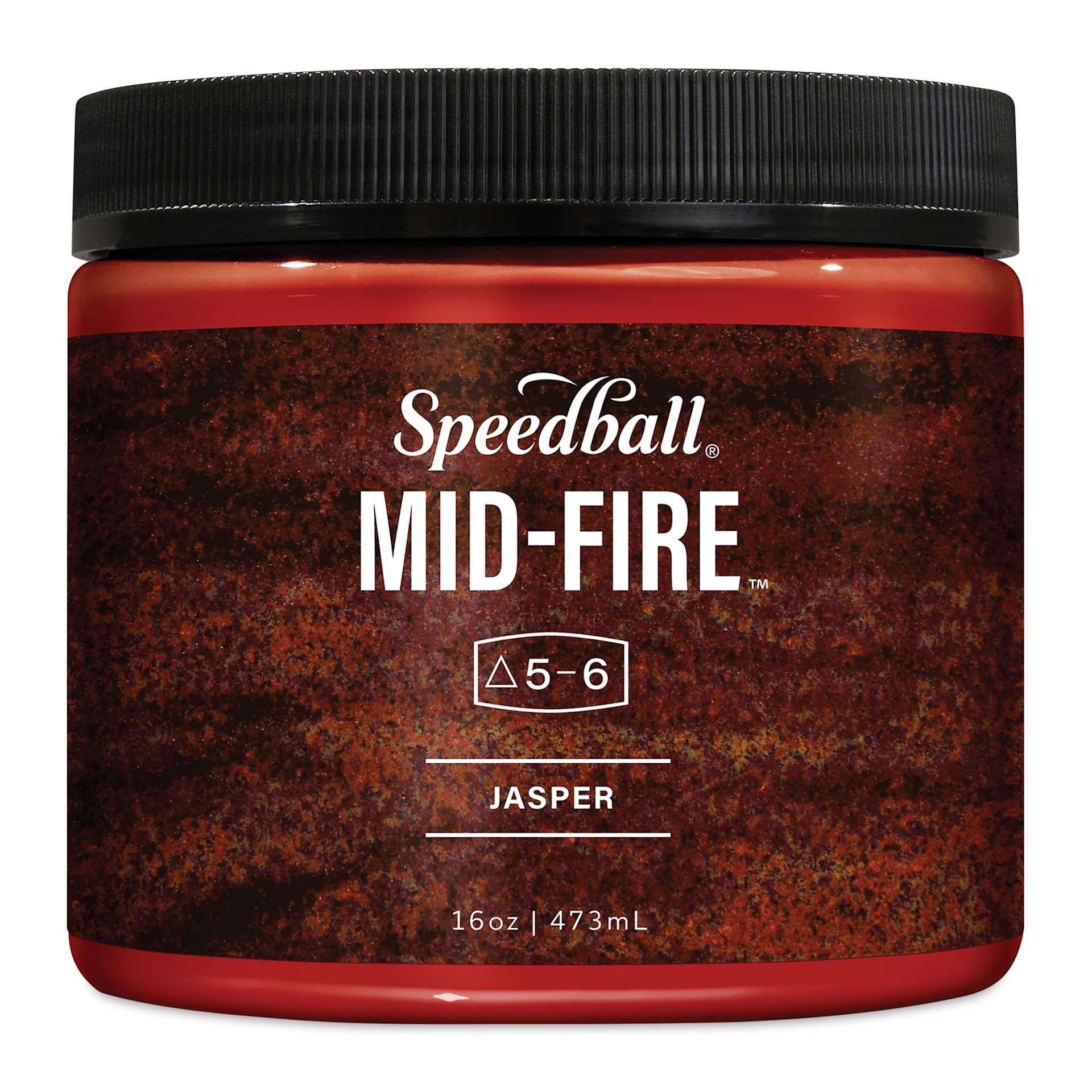 Speedball Mid-Fire Glaze - Jasper, 16 oz container