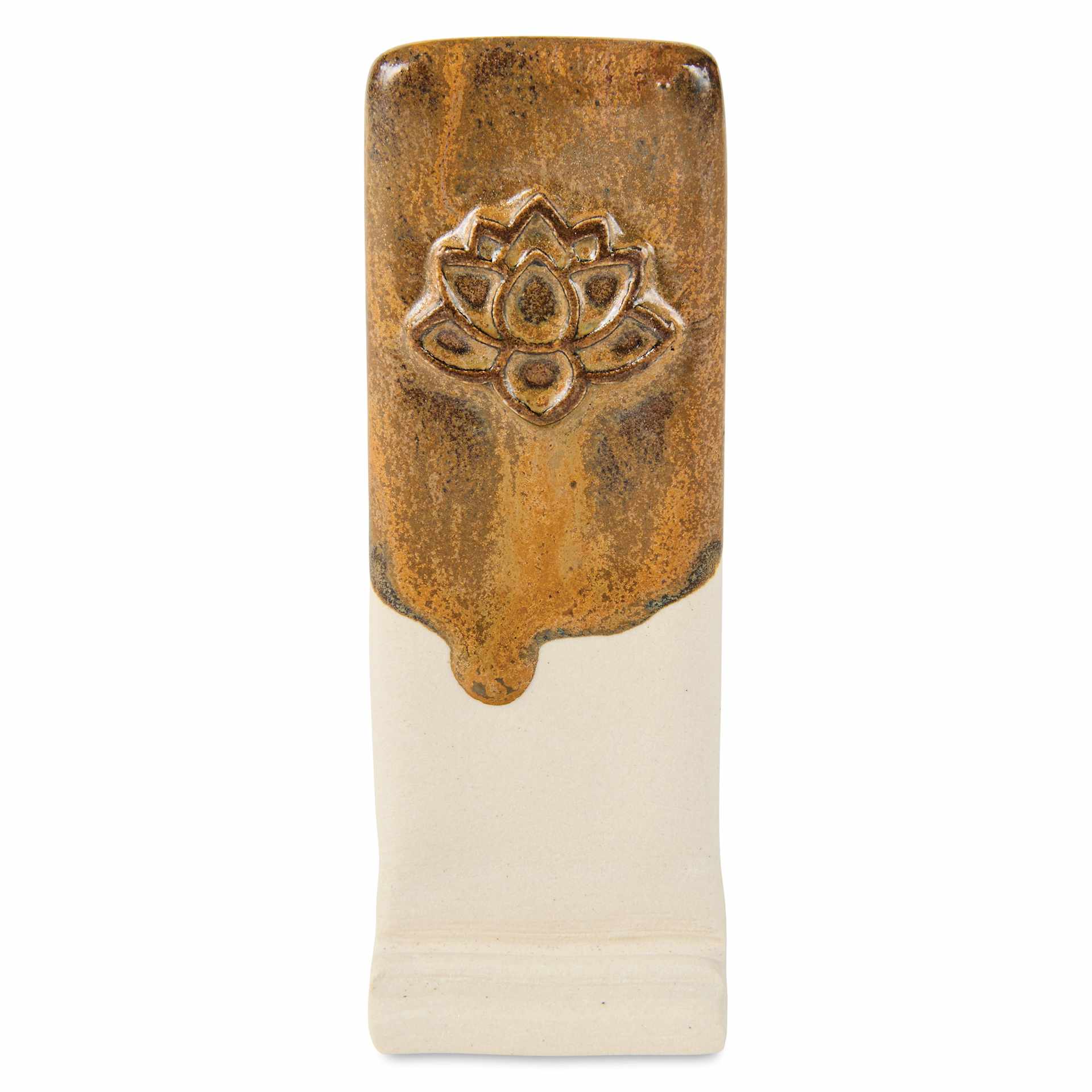 Speedball Mid-Fire Glaze - Jasper applied overtop Cocoa Flux