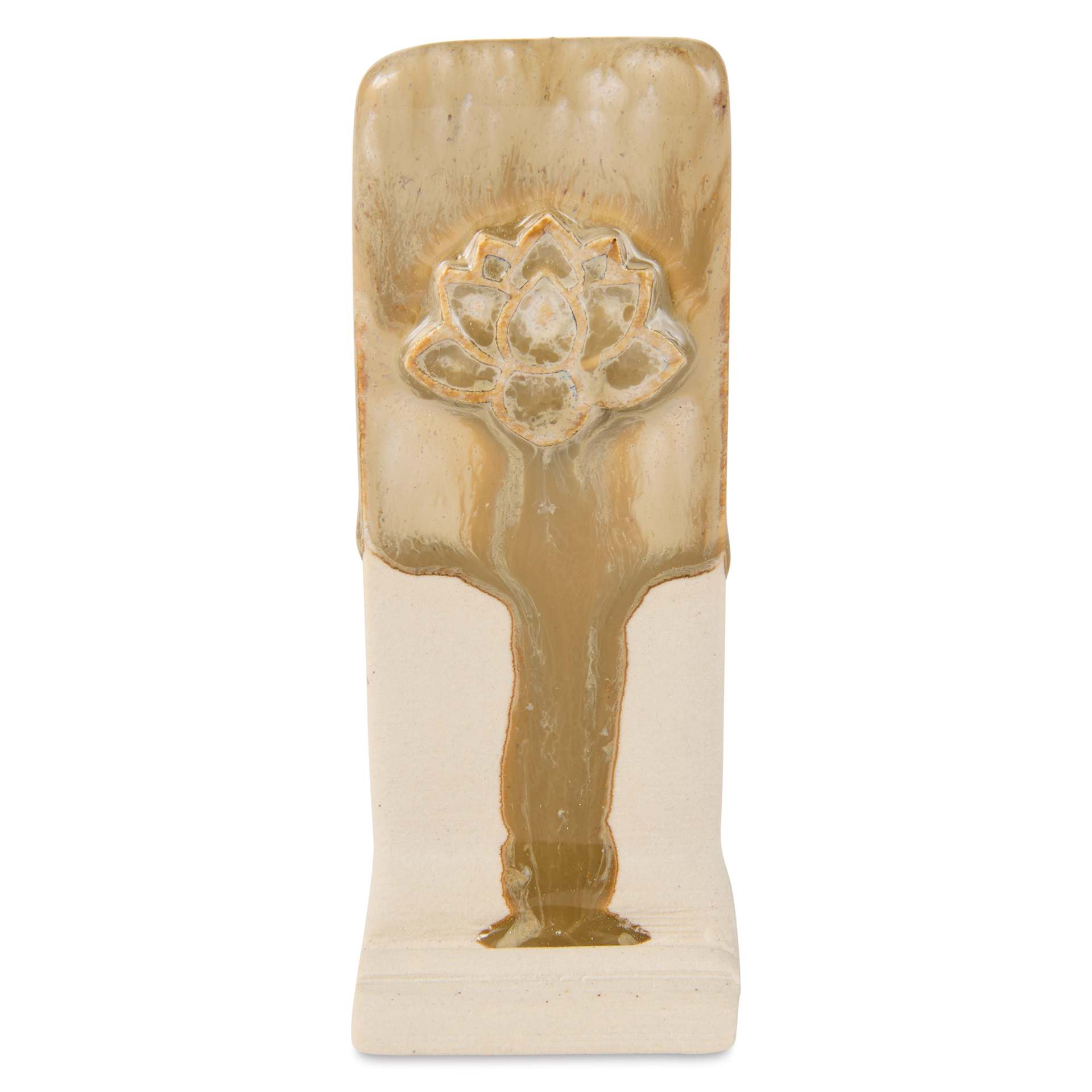 Speedball Mid-Fire Glaze - Jasper applied overtop Vanilla Flux