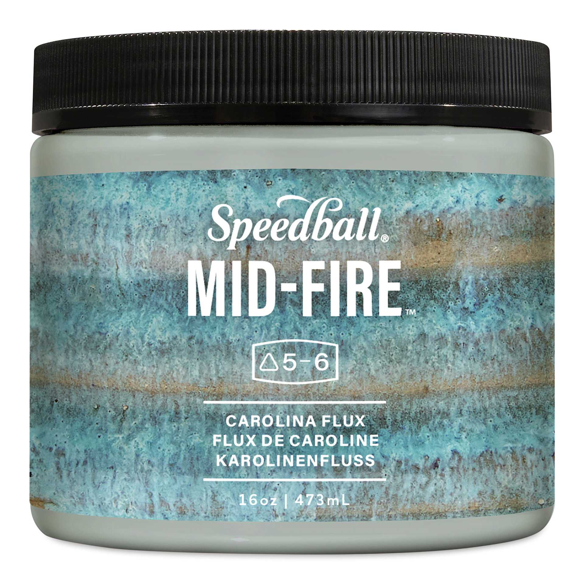 Speedball Mid-Fire Glaze - Carolina Flux, 16 oz Jar