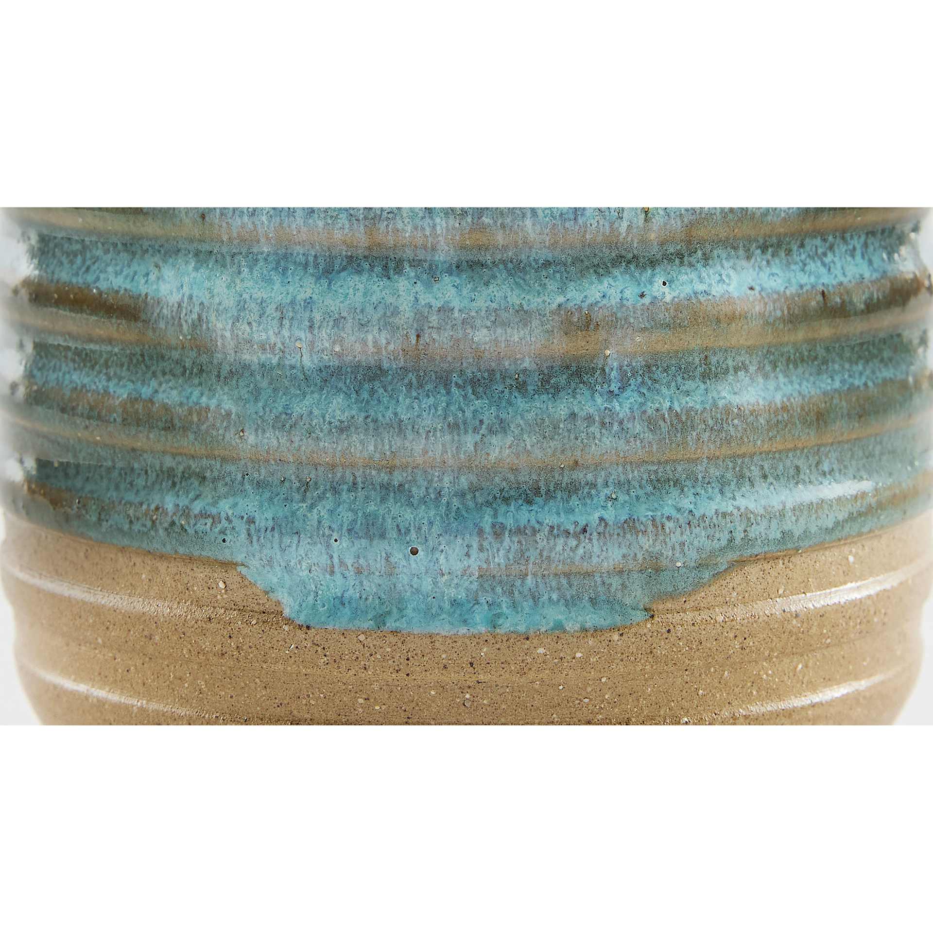 Speedball Mid-Fire Glaze - Carolina Flux, 16 oz applied to vessel