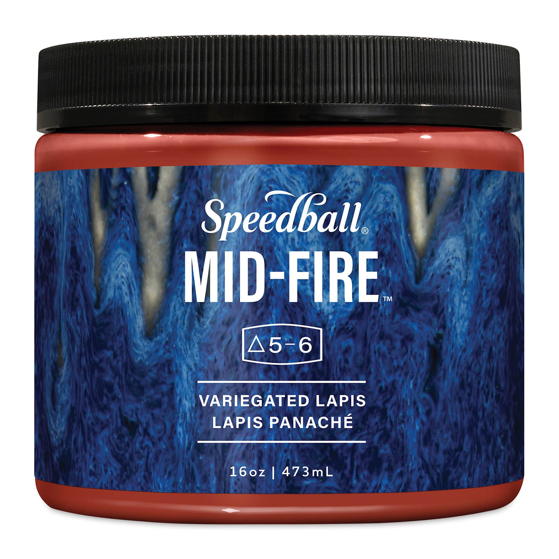 Speedball Mid-Fire Glaze - Variegated Lapis, 16 oz container