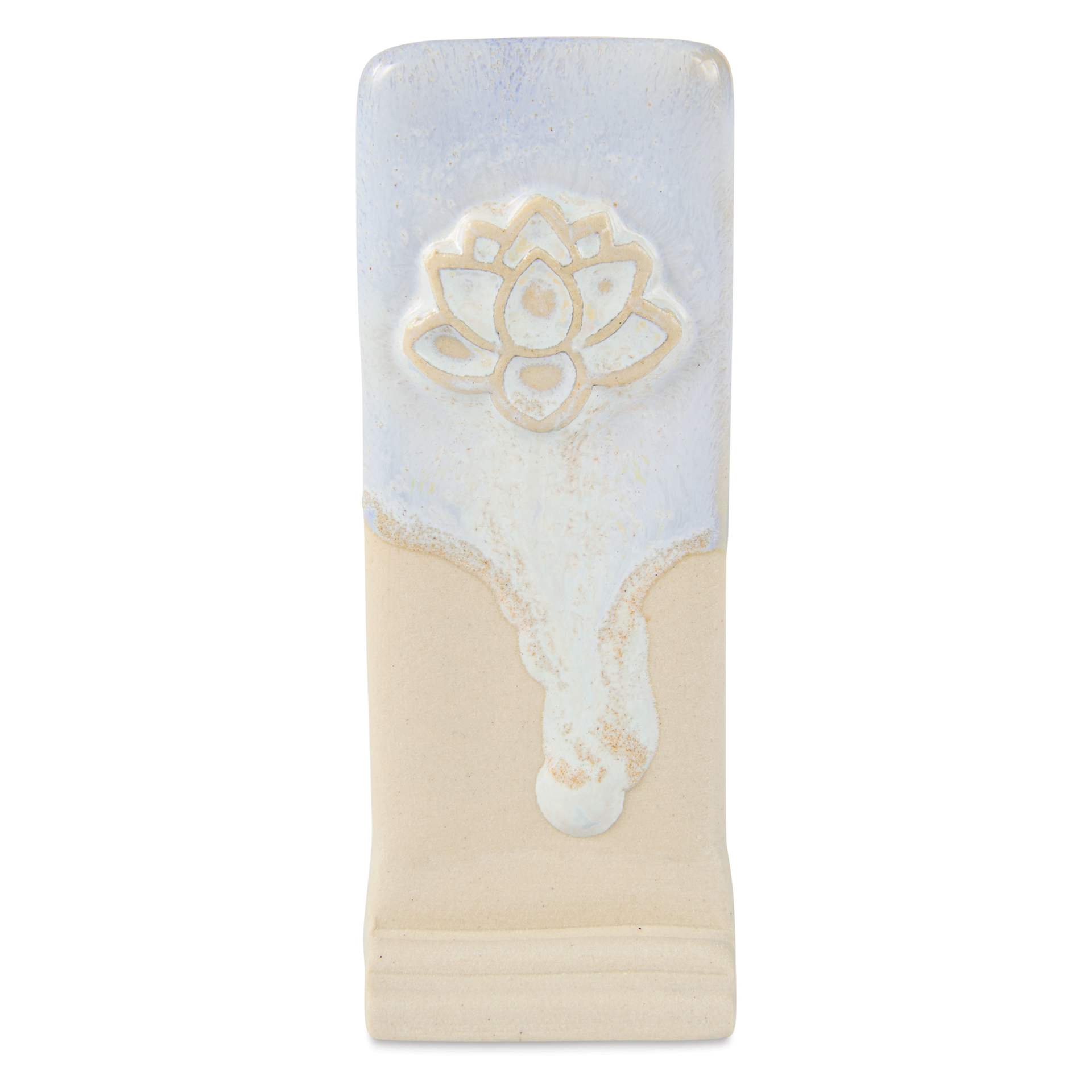Speedball Mid-Fire Glaze - Ethereal Blue applied beneath Vanilla Flux