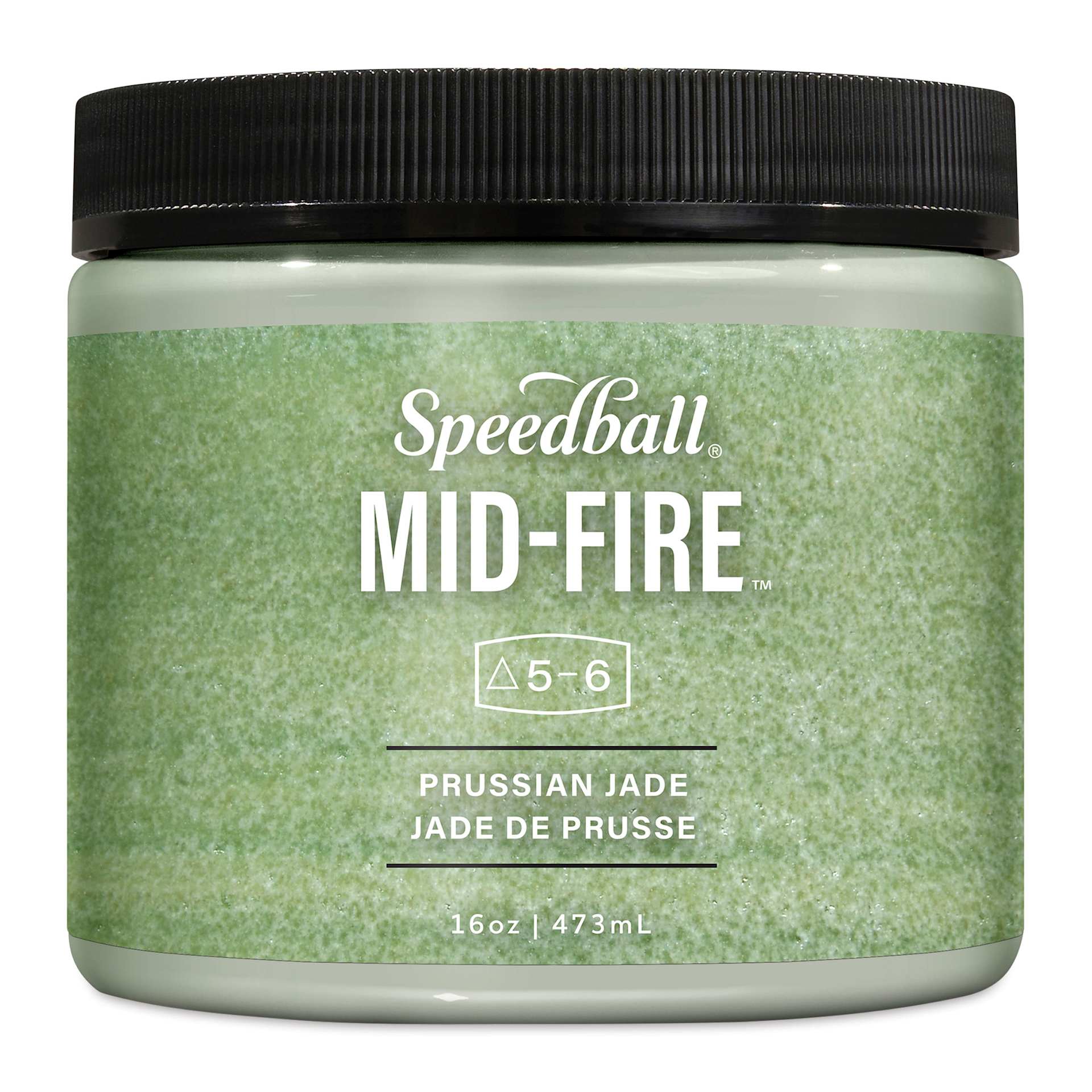 Speedball Mid-Fire Glaze - Prussian Jade, 16 oz container