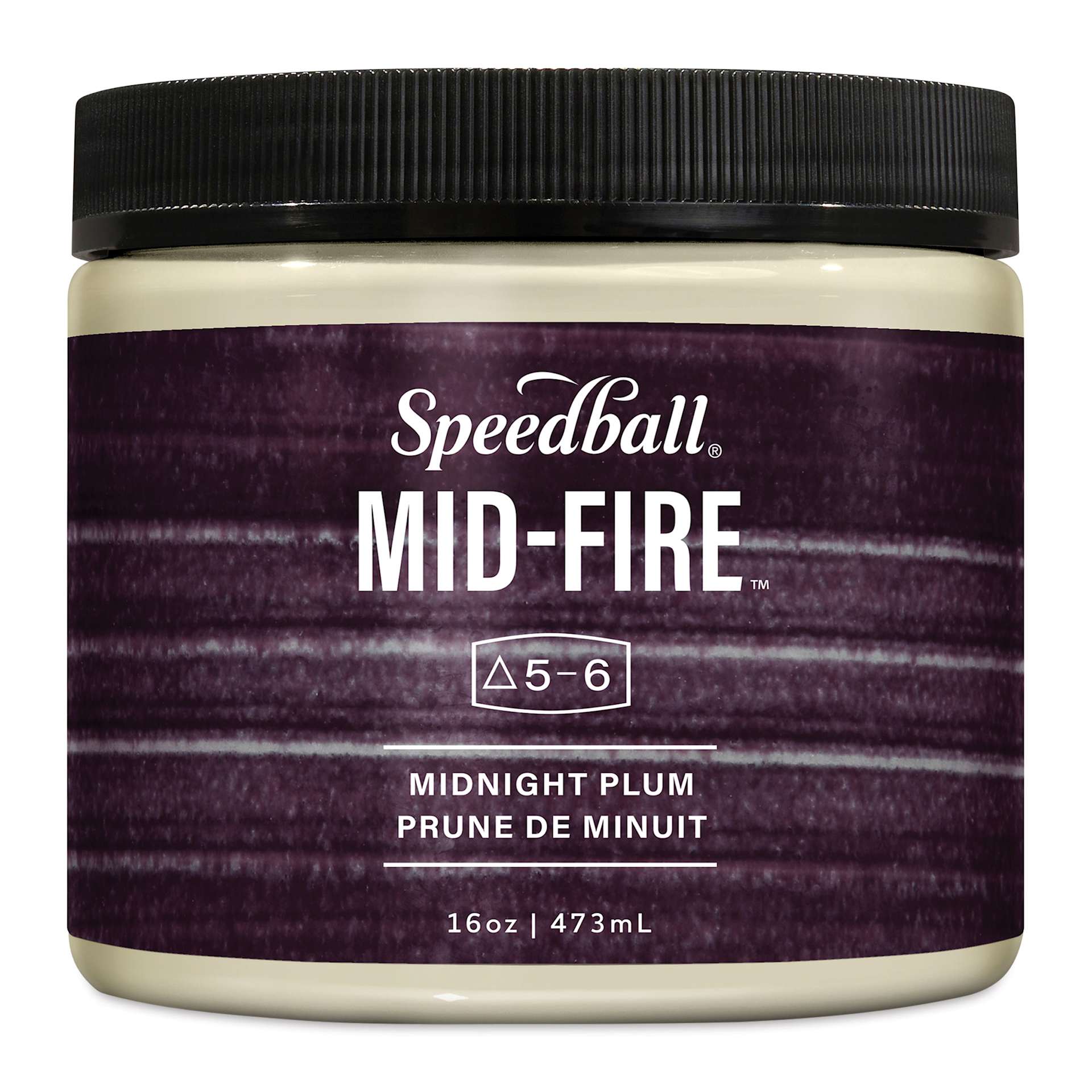 Speedball Mid-Fire Glaze - Midnight Plum, 16 oz container