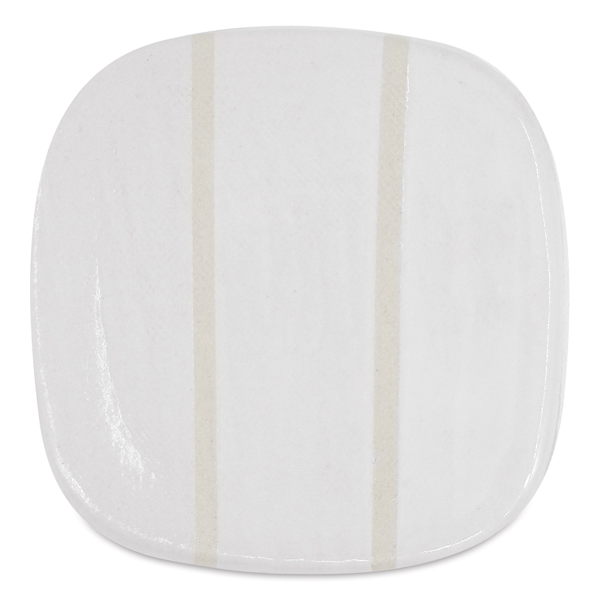 Speedball Mid-Fire Glaze - Gossamer Drift - application tile (varied thickness layers)